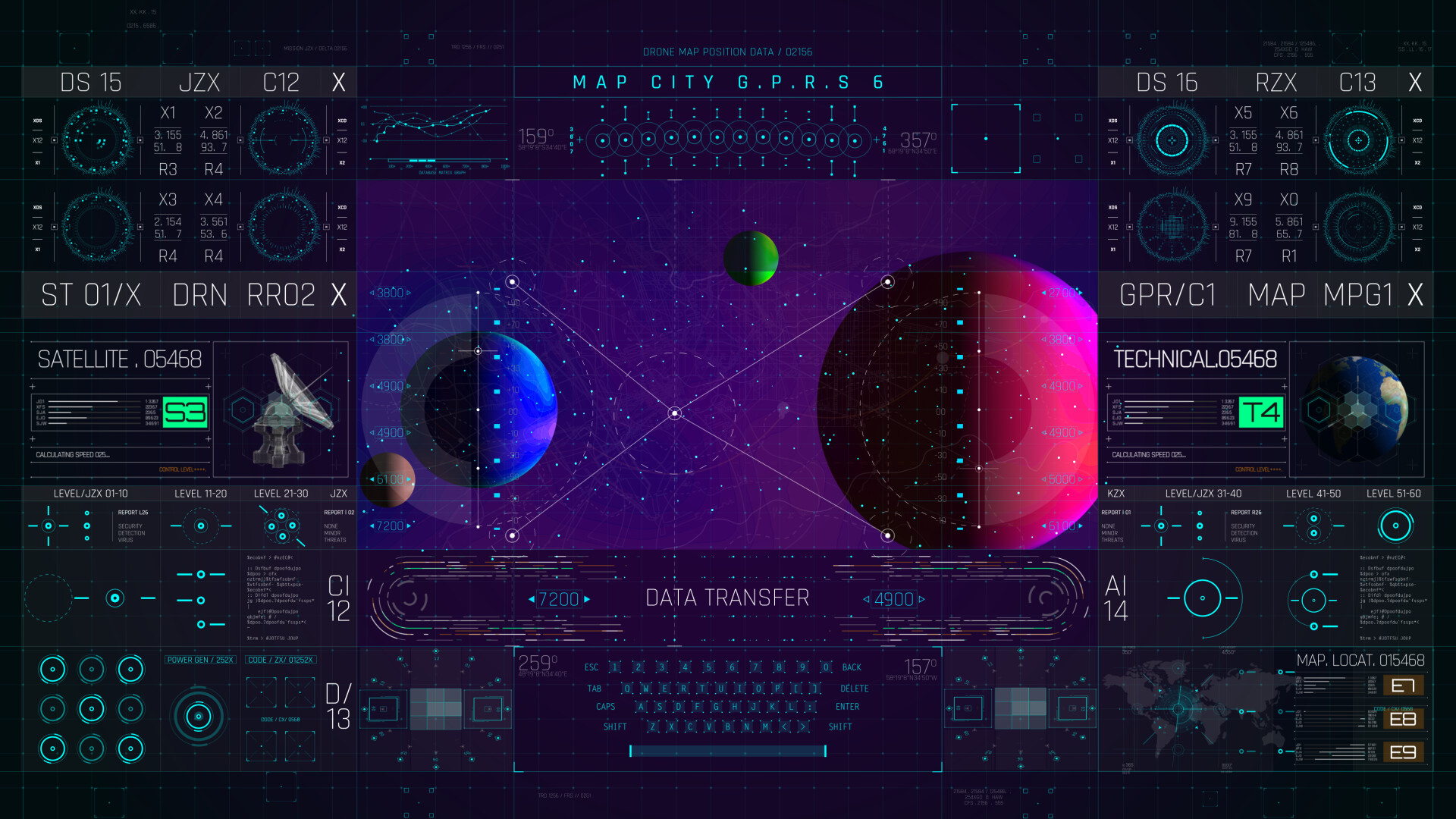 Ui pro. Satellite HUD.