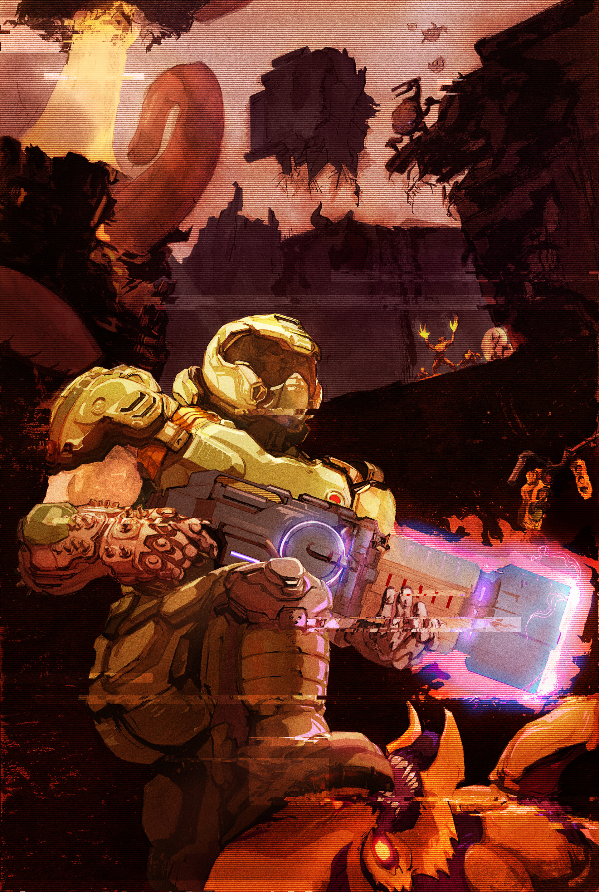 Doom Slayer Artwork Artstation The Doom Slayer Tyler Osgood artstation the doom slayer tyler osgood
