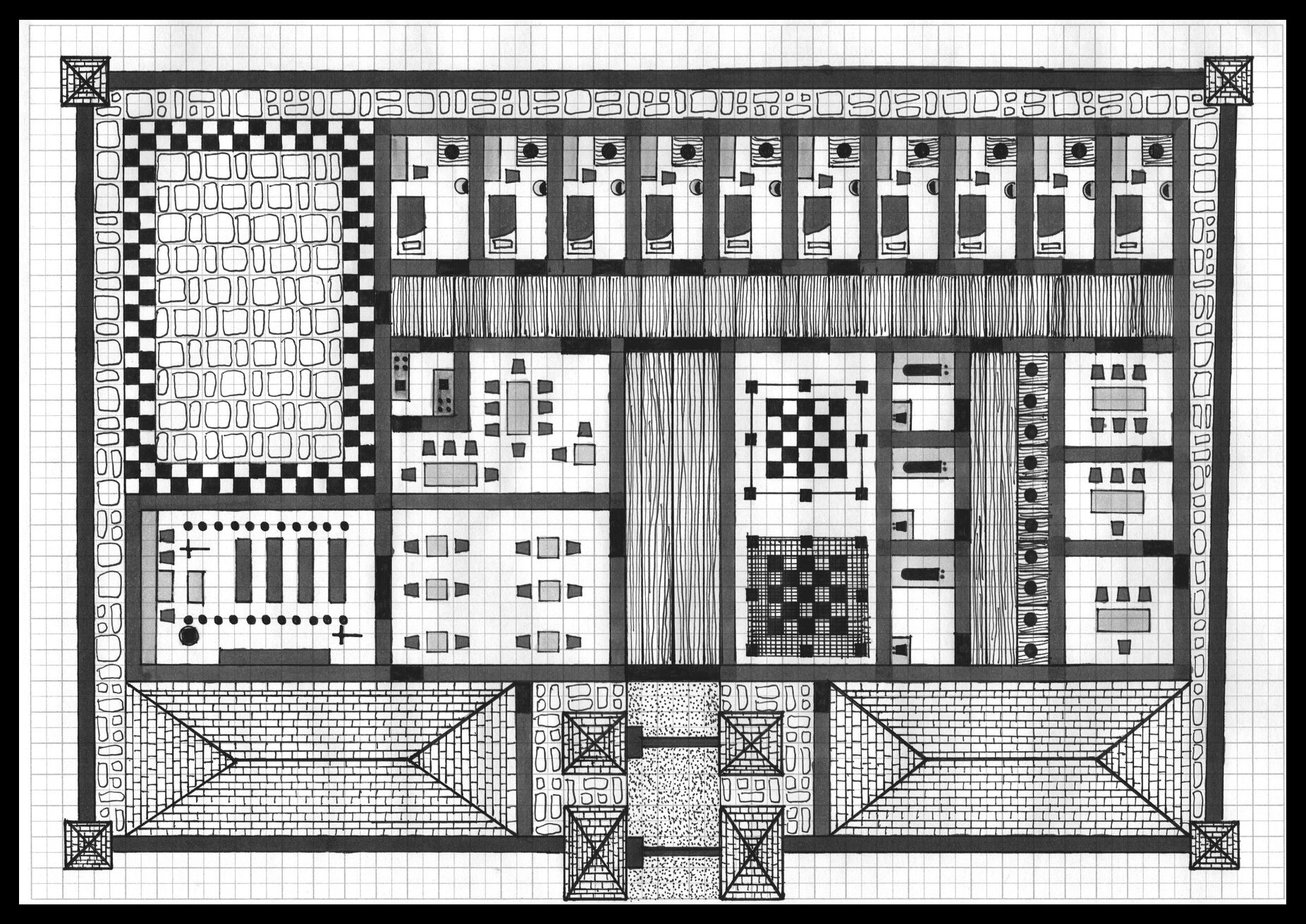 Small Prison Tabletop Rpg Floor Plan