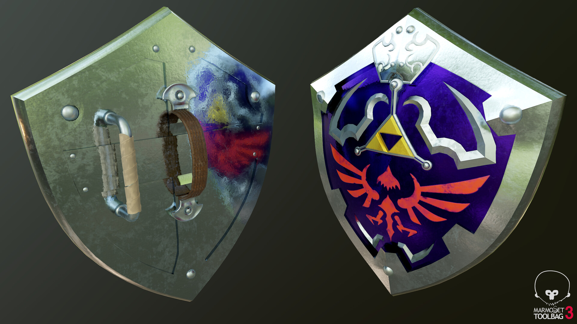 Artstation Hylian Shield And Master Sword Mohamed Salah Bchir