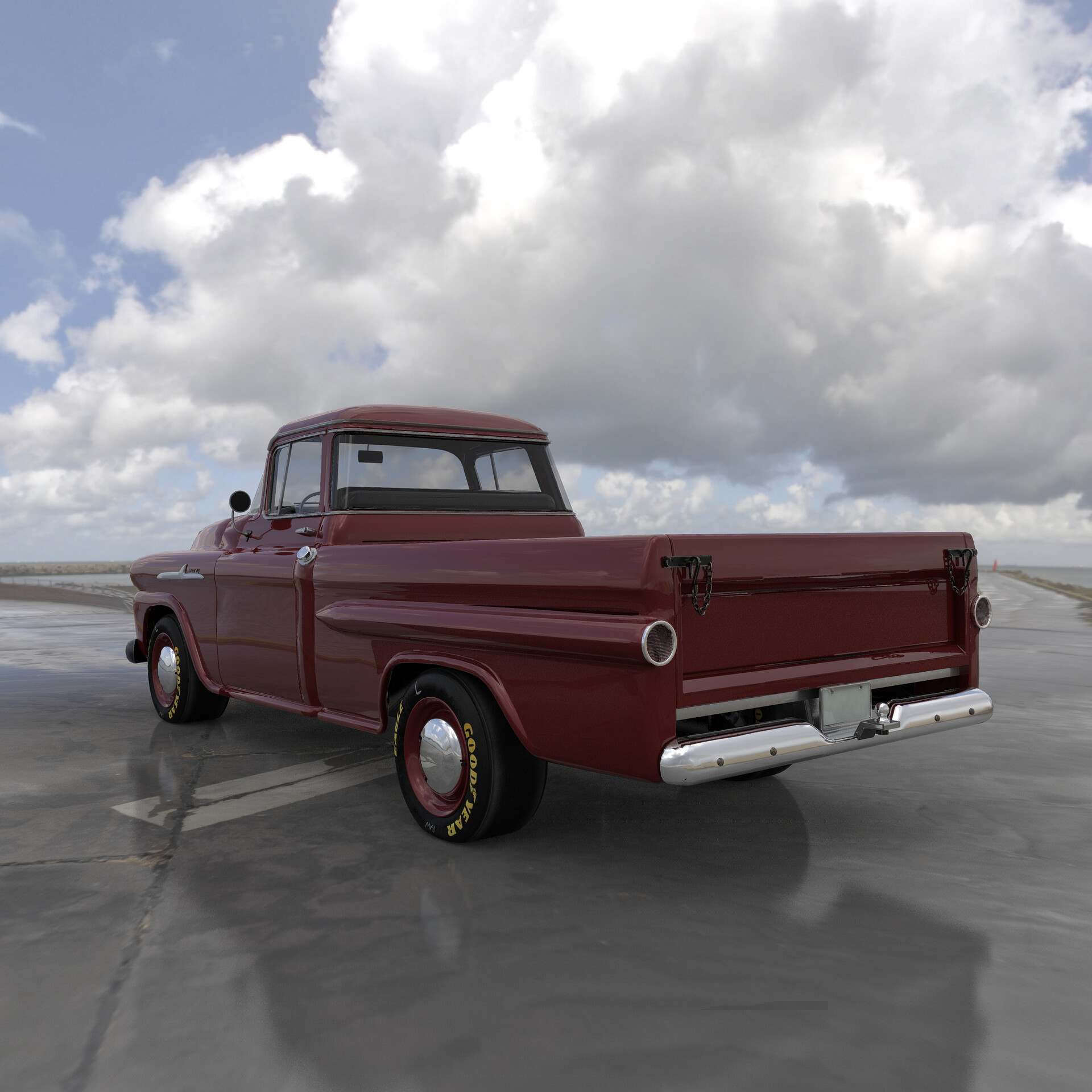 Artstation Old 1958 Chevy Pickup Federico Zimbaldi