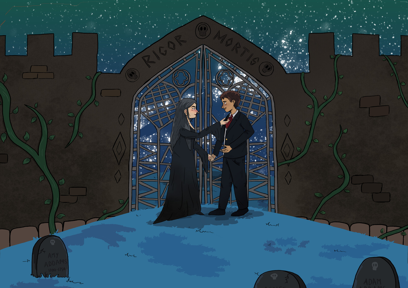 Morticia and Gomez