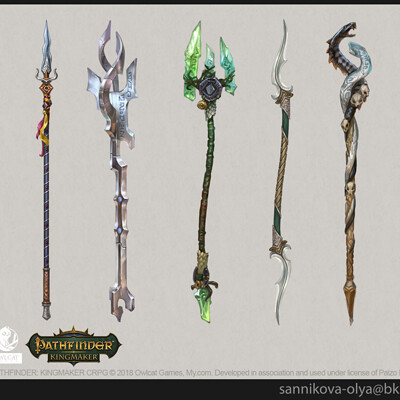 Visual presentation of clippings of fighter's outfit with several weapons :  r/Pathfinder_Kingmaker