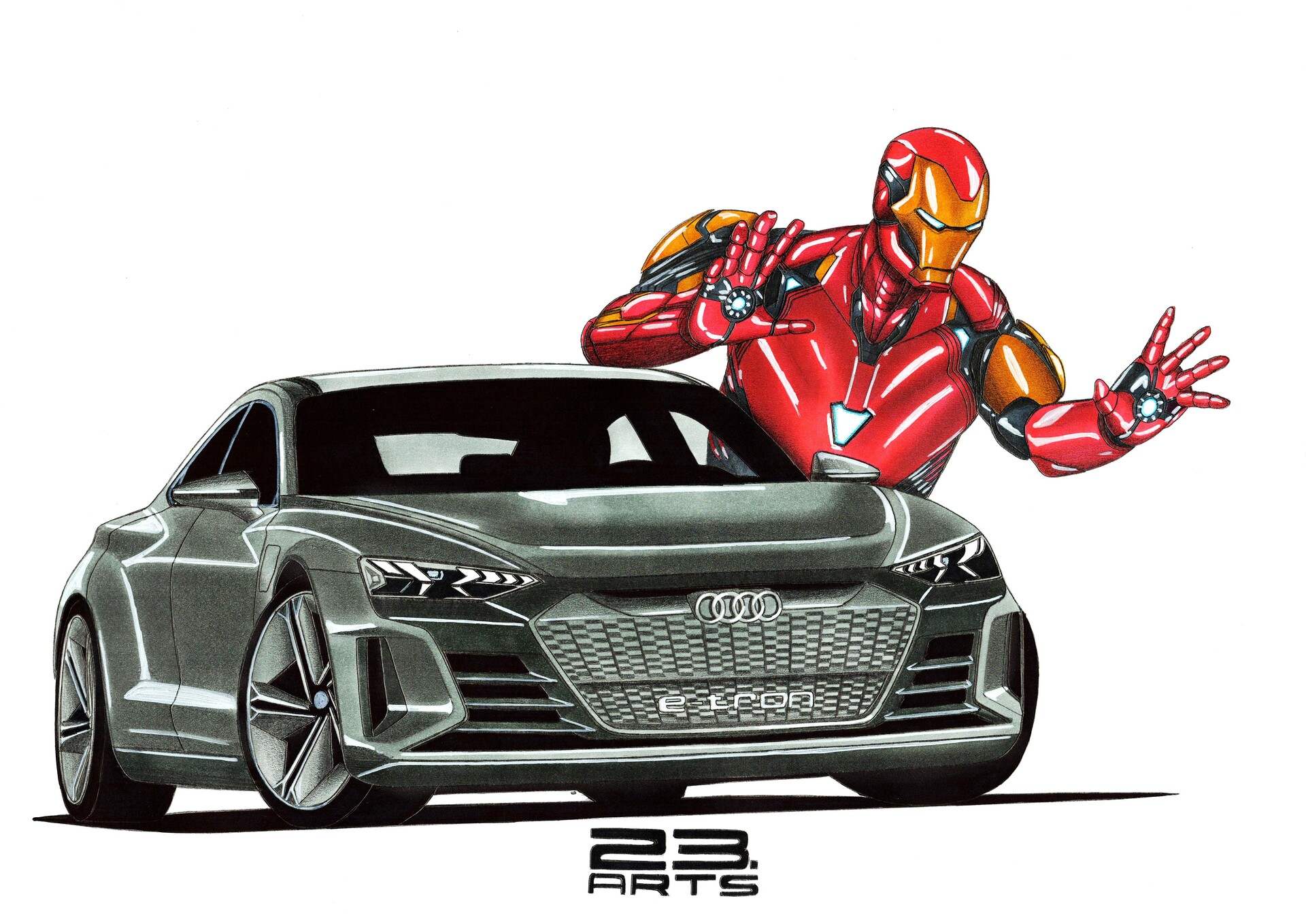 E tron shop car iron man
