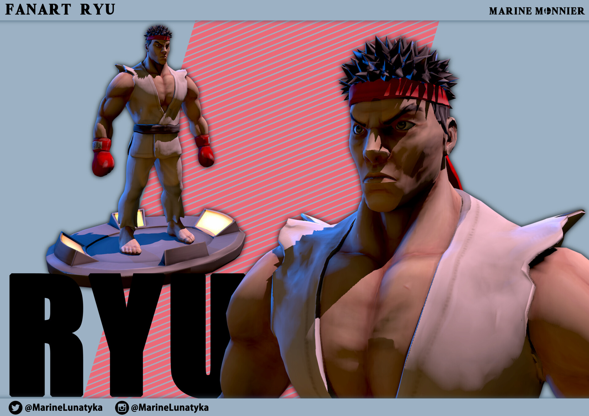 ArtStation - Ryu fanart Street Fighter