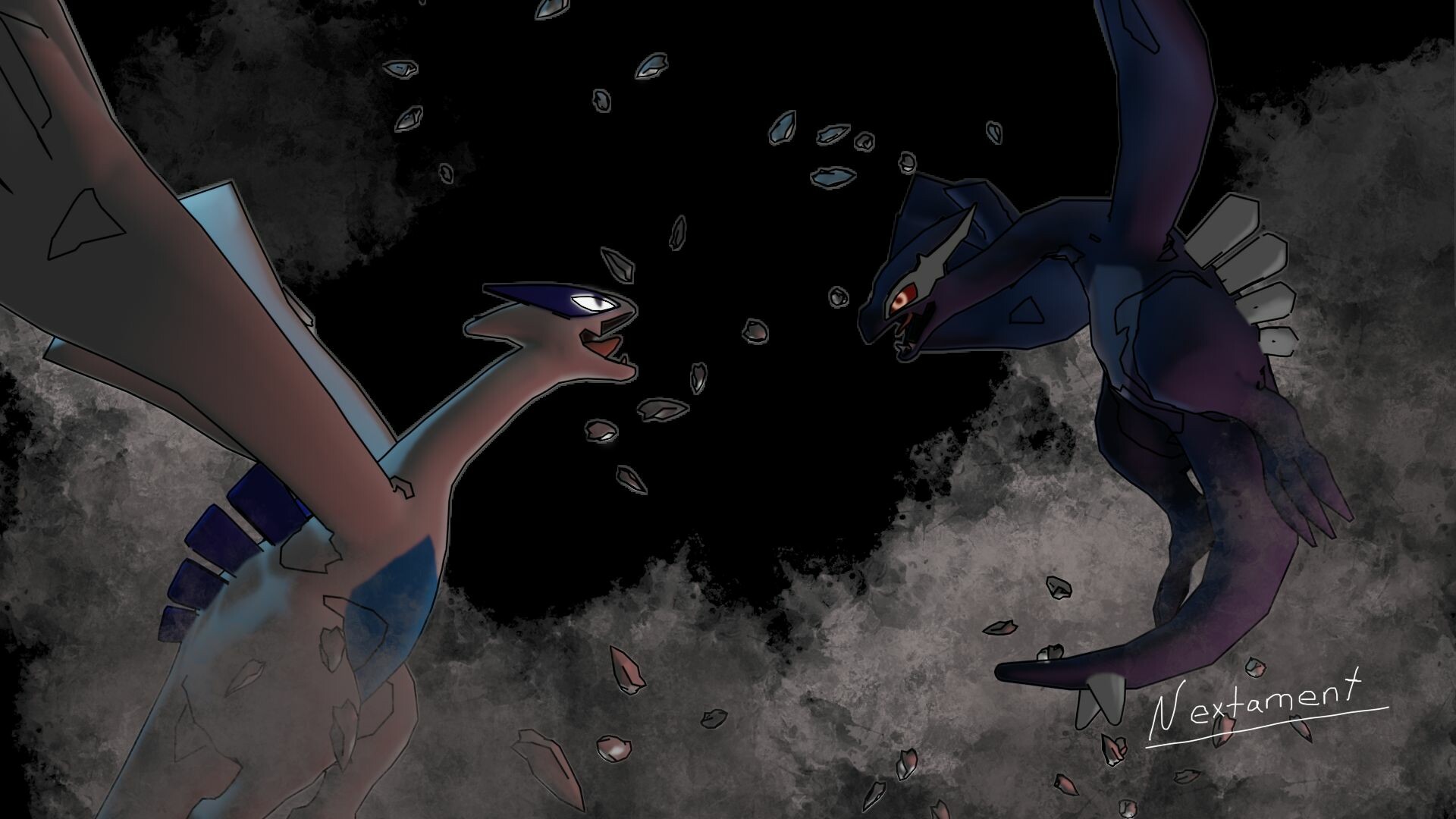 Artstation Lugia Vs Shadow Lugia Nextament