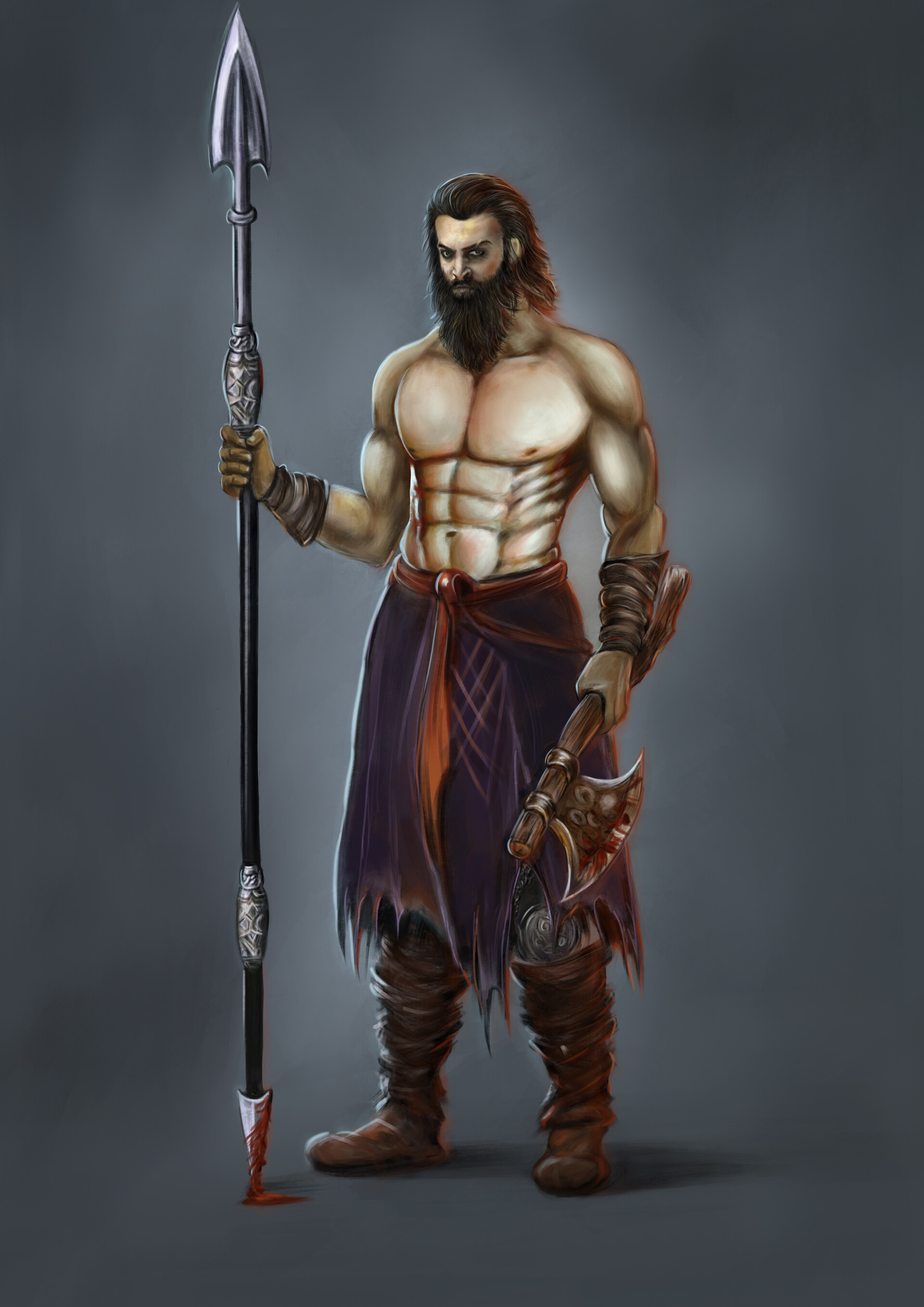 Artstation Norse God Anguilar Javed Ali