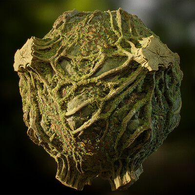 Forest Mossy Stump - Substance Designer