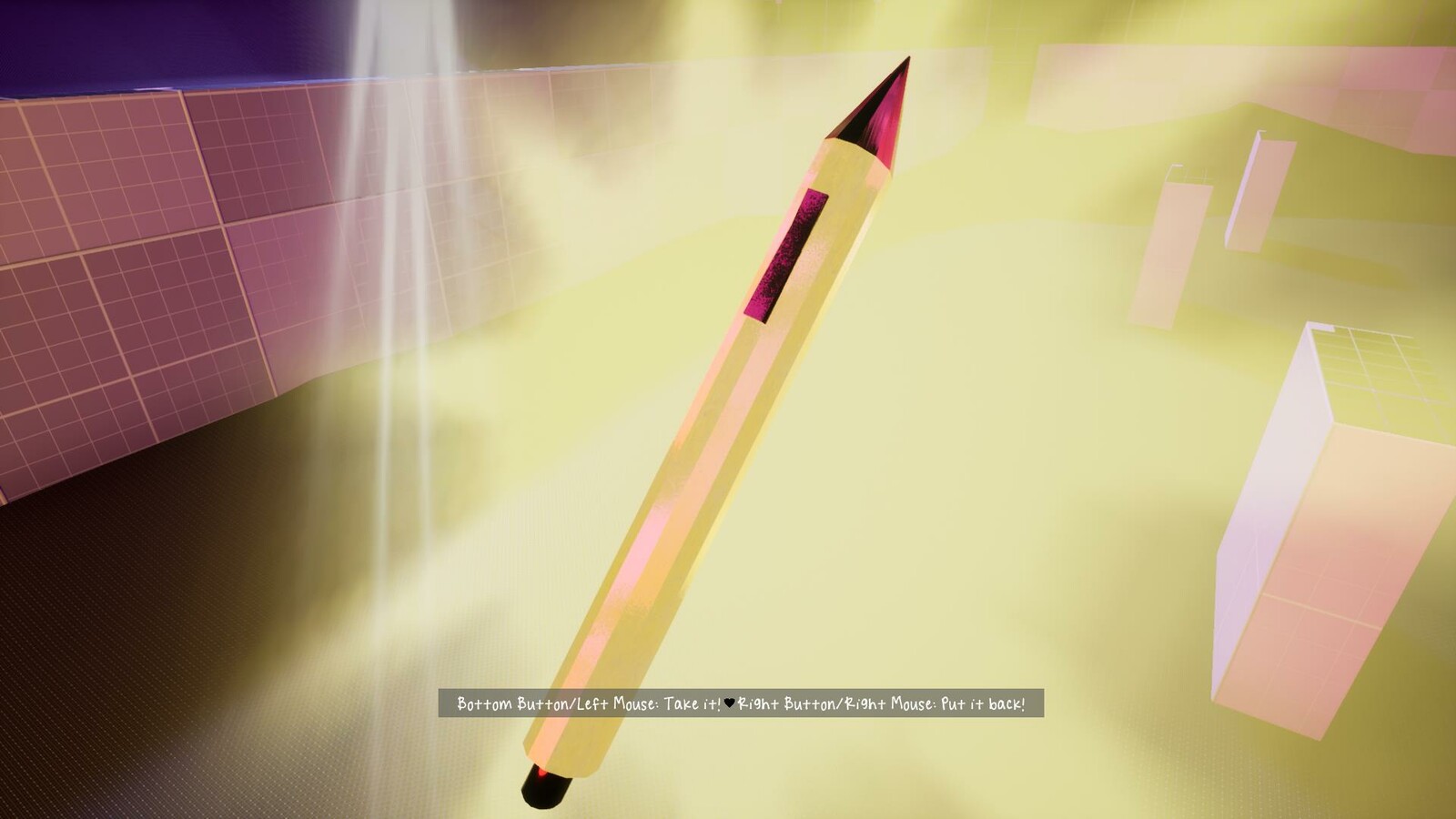 The Wacom tablet pen (called Golden Stylus in game), this activates the Wacom stations and unlocks the hidden level art