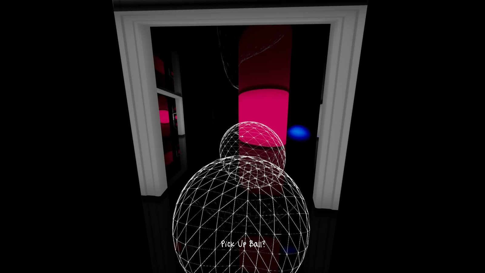 The doorways show where they lead after the player has entered them or put the ball through them. If the player has not interacted with the door it is a mirror instead.