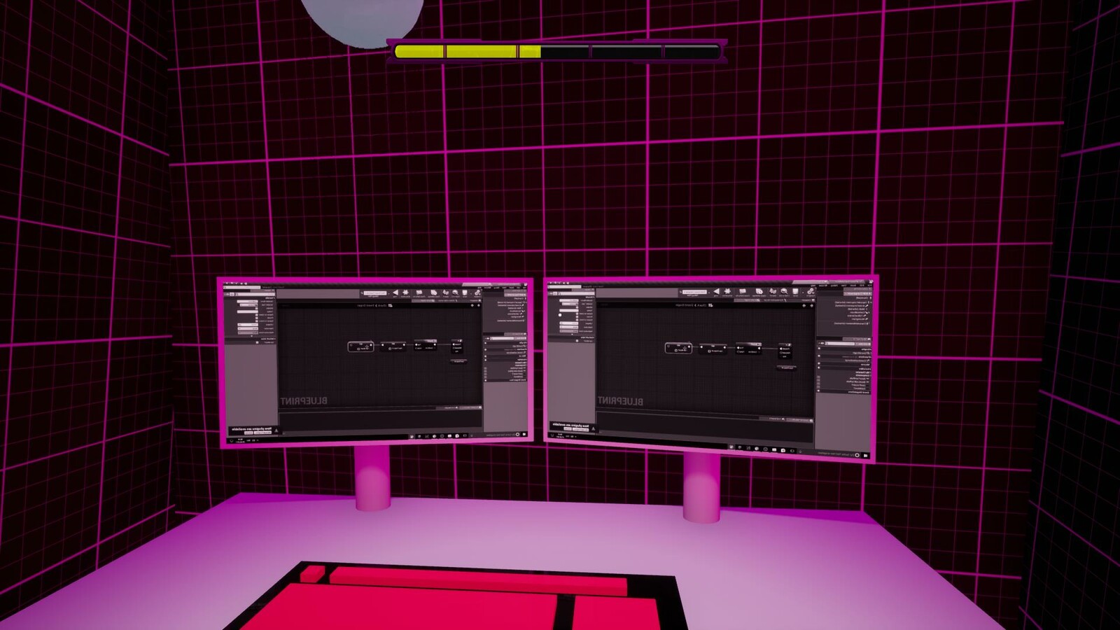 Ideas (the glowing spheres) pop out the top of the machine 