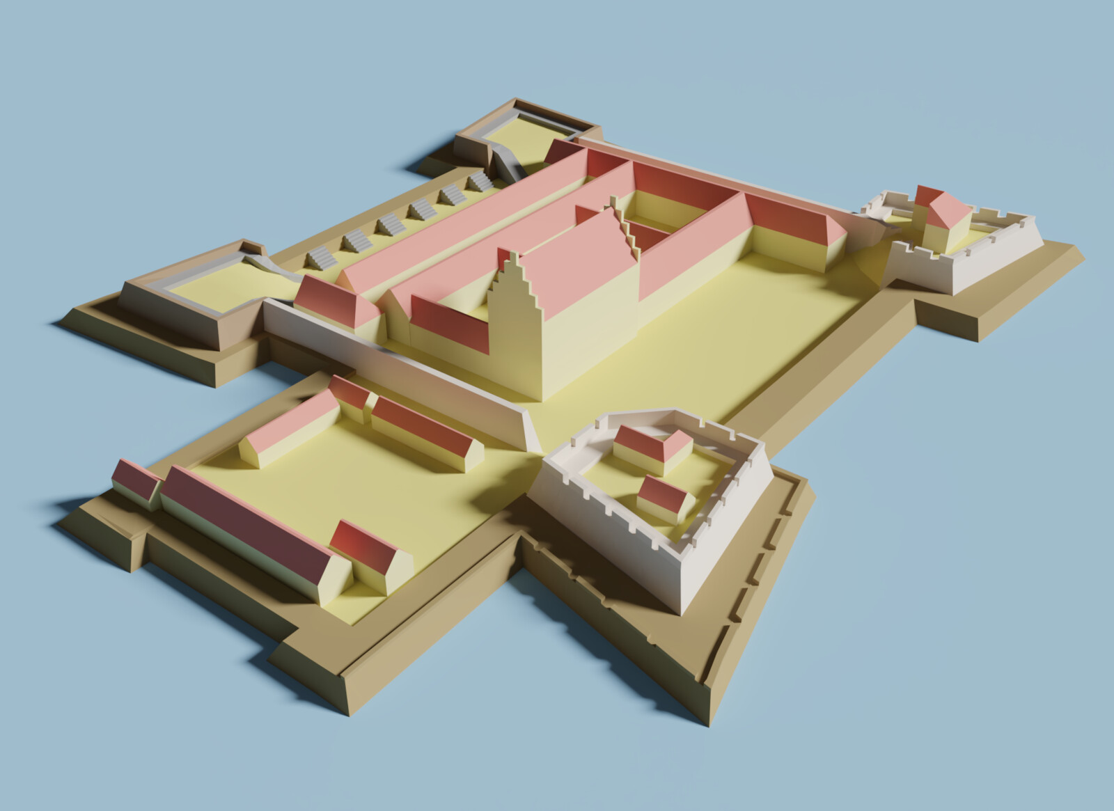 First blockout of the main fort