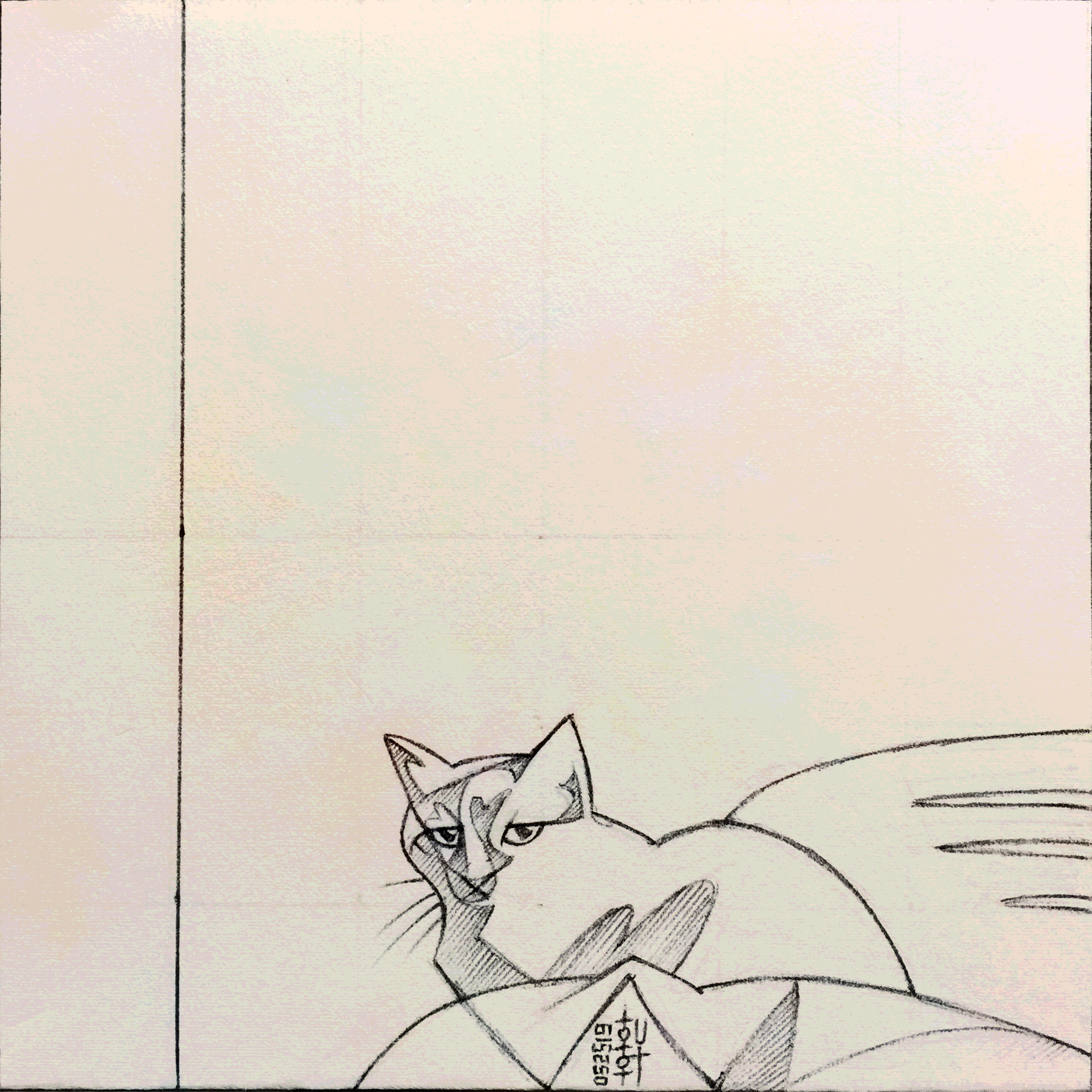 Winged Vi in Orange Room - Sketch