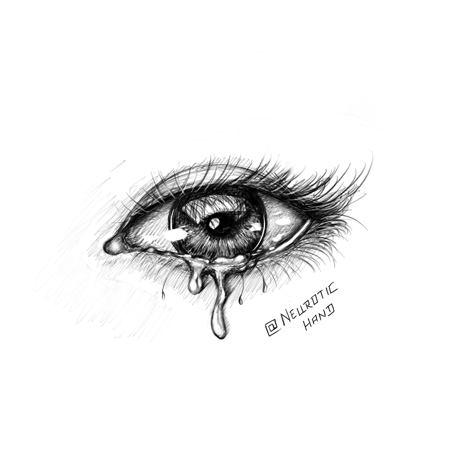 How To Draw A Crying Eyes For Beginners How To Draw An Eyes With Tear Step By Step Pencil Sketch