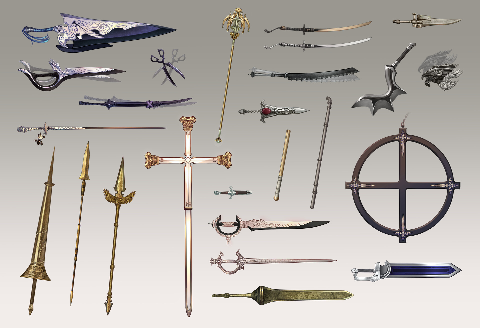 Artstation Drakengard Nier Weapons Nier Gestalt Automata Set Polina Popova A sword with a strange and uncomfortable aura. drakengard nier weapons nier gestalt