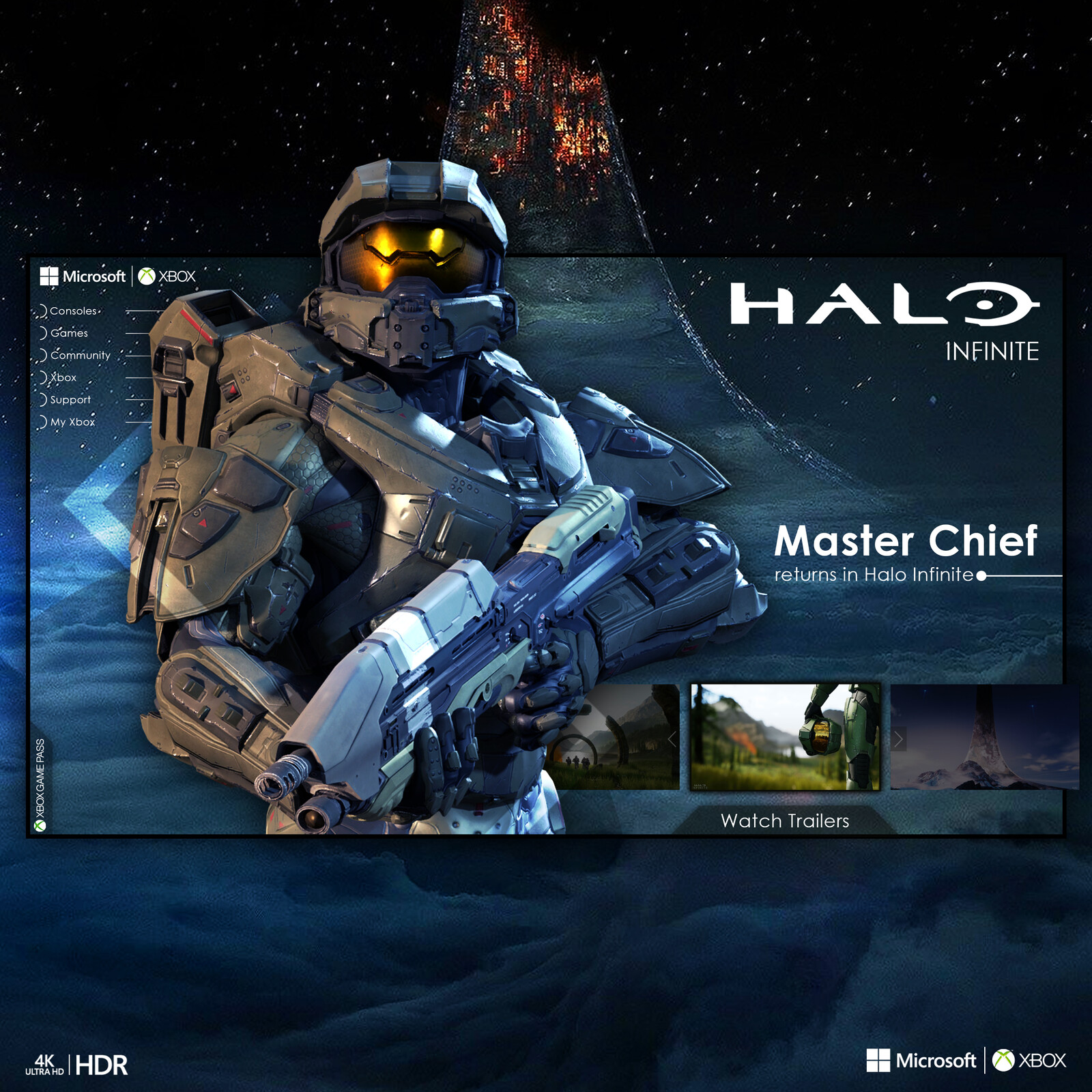 Artstation Halo Infinite Master Chief Returns Concept Ui