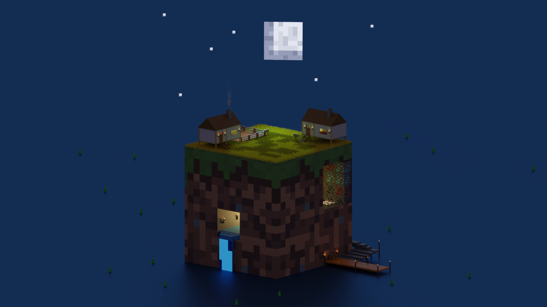 Nathan King Minecraft Blocky Render