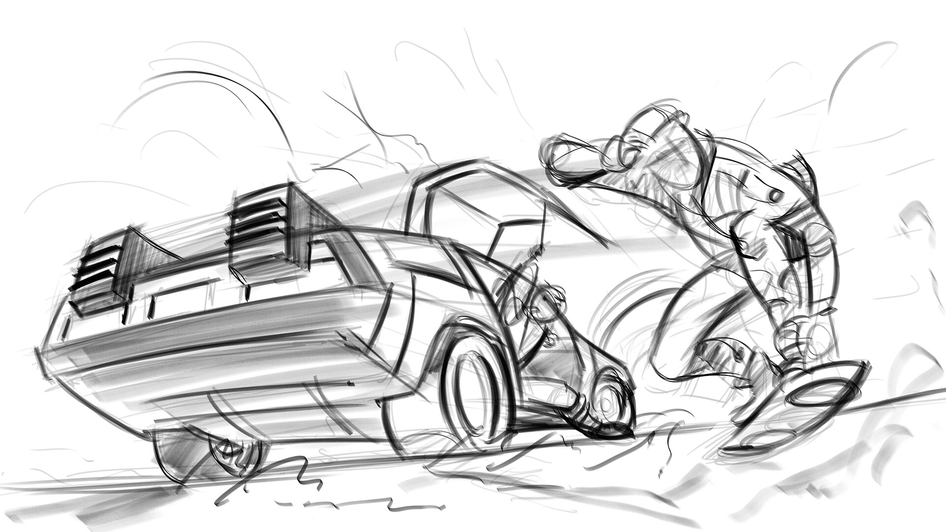 Get Back To The Future Cartoon Drawing Pics