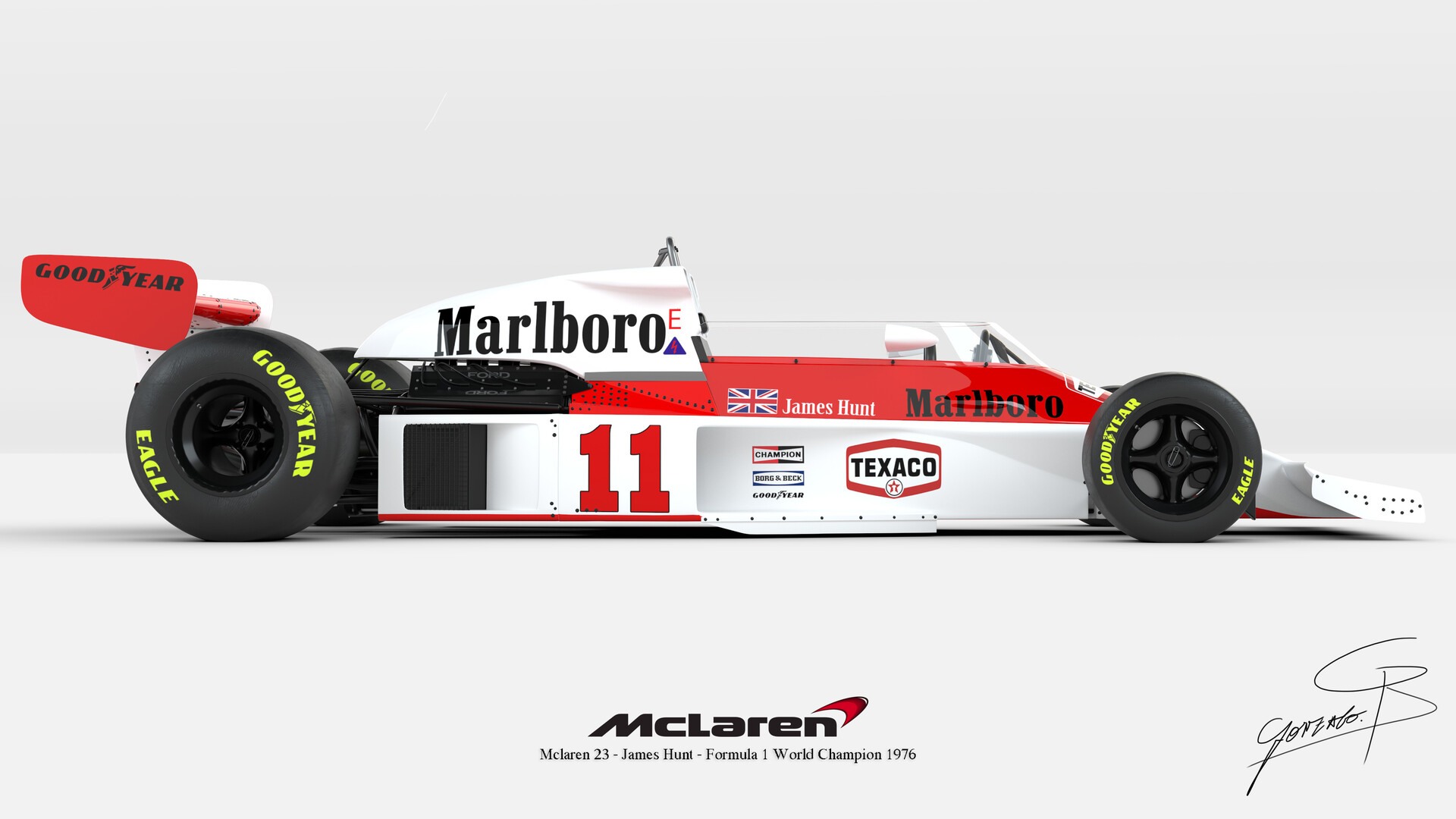 Artstation Mclaren M23 1976 James Hunt Gonzalo Blanco