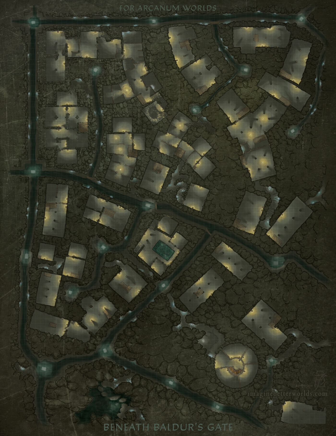 Baldur's Gate - street level encounters maps.