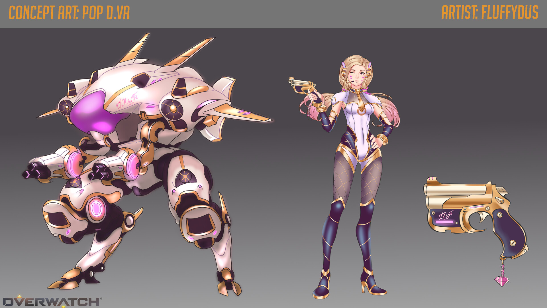 Fluffy Dus Concept Art Pop D.va Overwatch