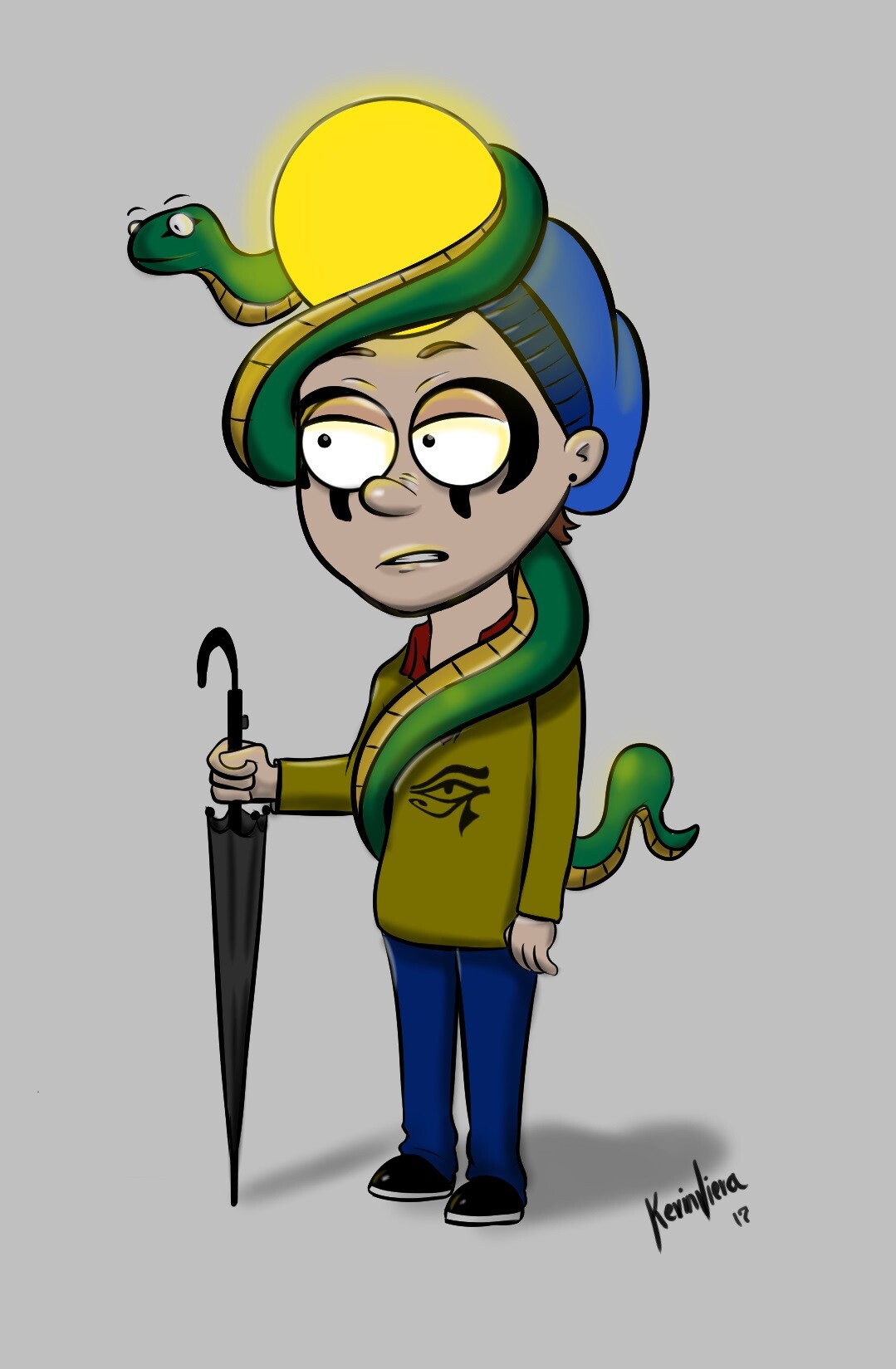 Kev Viera - Dios egipcio Ra - Versión Cartoon, image size:1079x1649