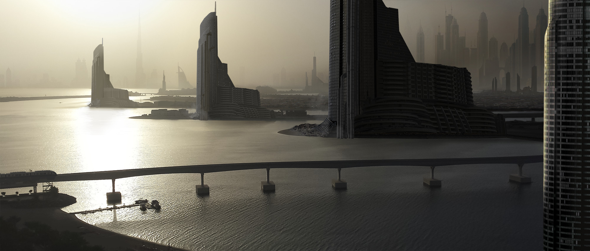 Desalinator Dawn (Sci-Fi Cityscape Matte 2000 px) - updated in May 2019 based on feedback