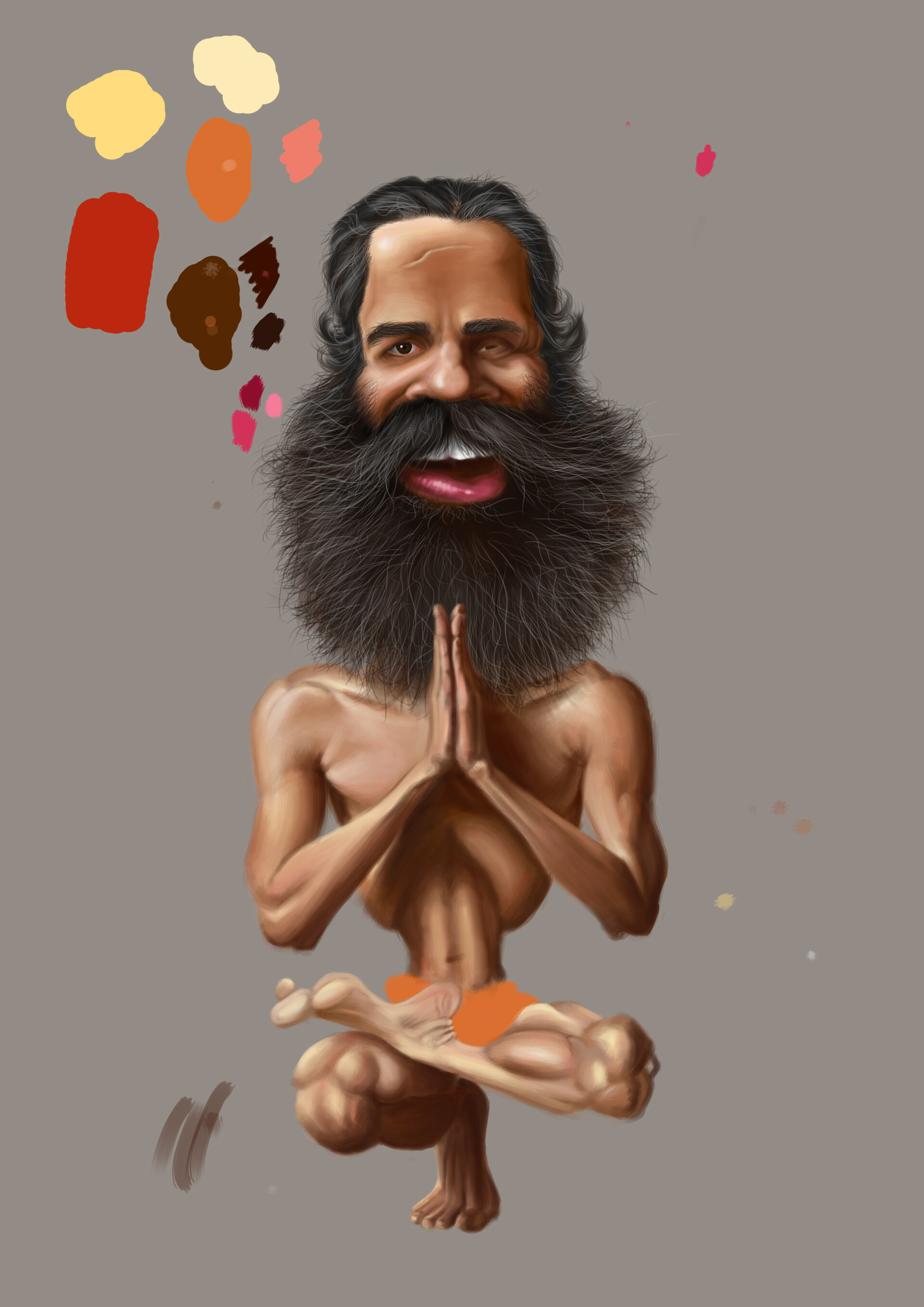 Siddhanth Sabikhi - Baba ramdev caricature