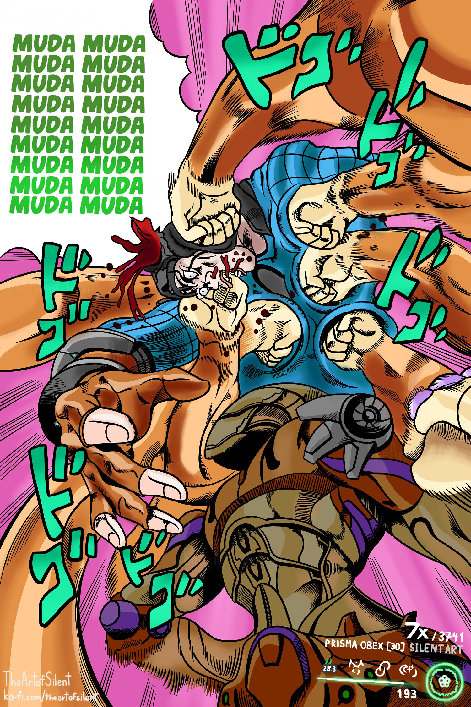 Artstation Fanart 7x Combo Muda Silent Art
