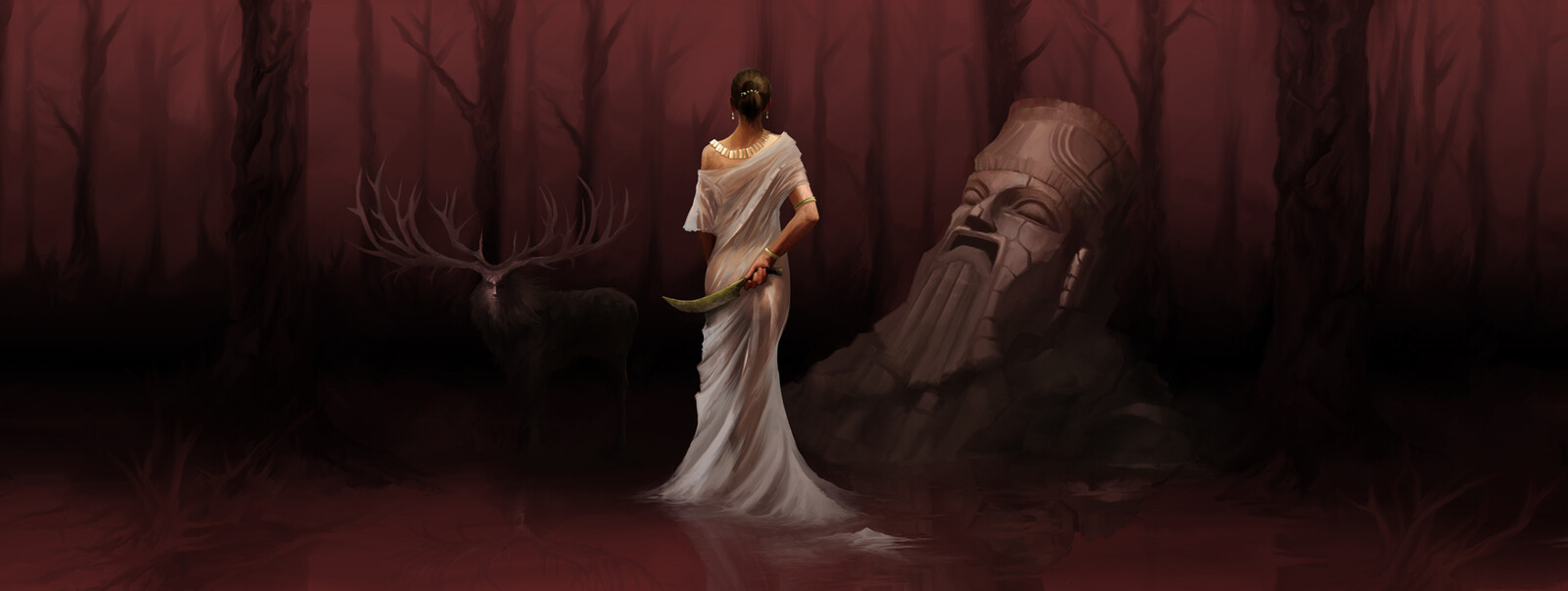 Thalia. Illustration for Anna Smith Spark's The Tower of Living and Dying.