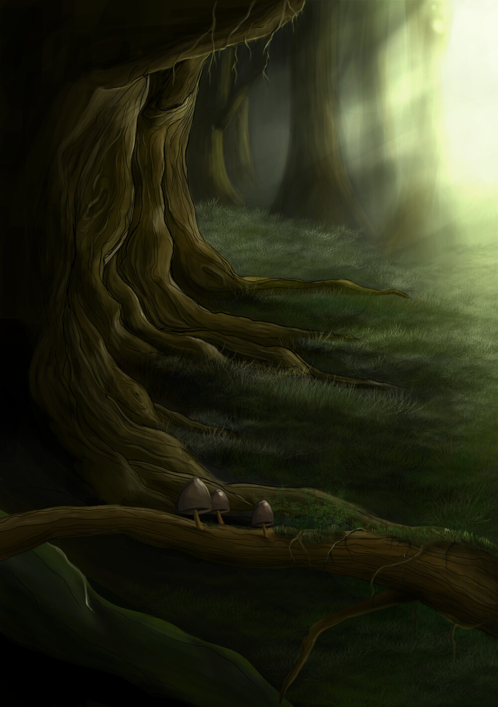 Artstation Digital Art Dark Forest Vivien Dzsupin