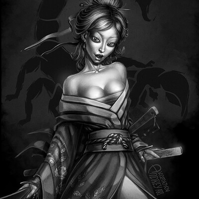 Andrey kamenov samurai geisha 07