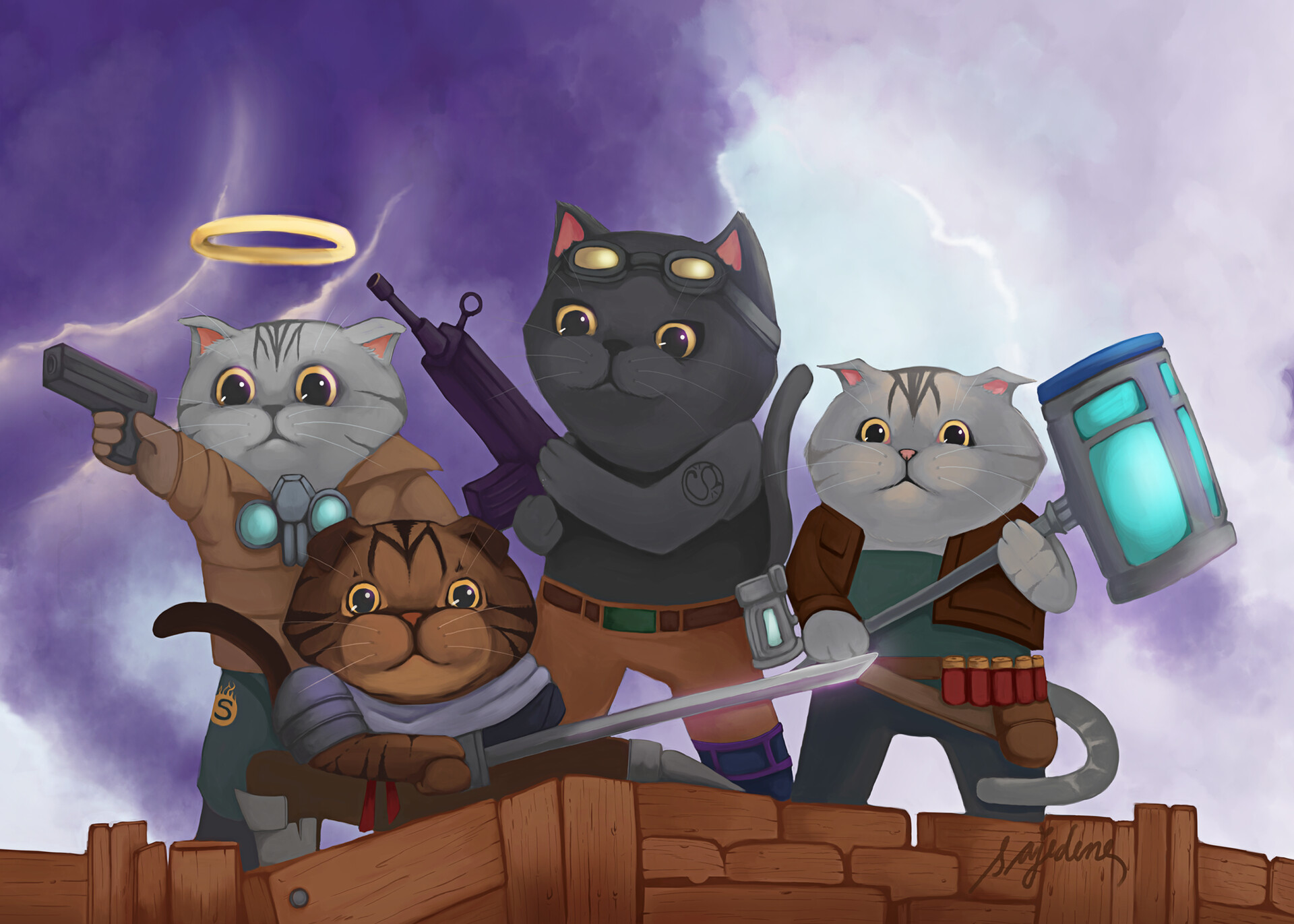 Artstation Fortnite Cats Save The World Nikki Elise
