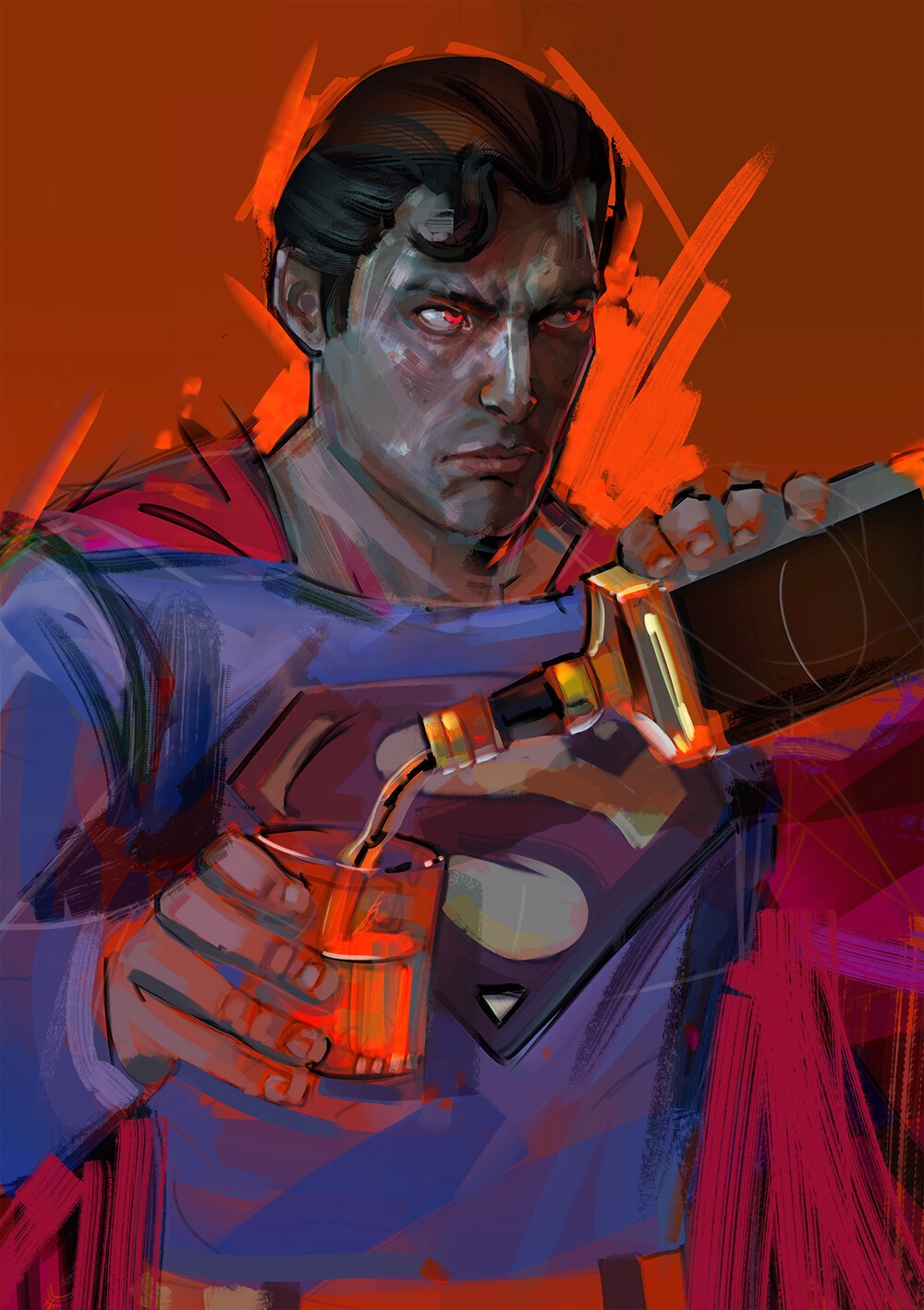 pics Evil Superman Concept Art artstation wip evil superman