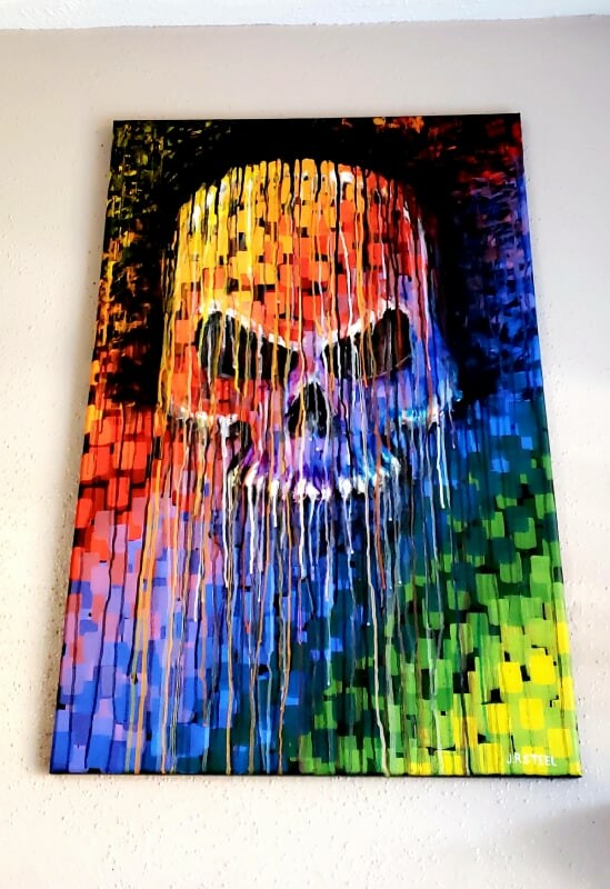 Artstation Colorful Dripping Skull Joseph Steel