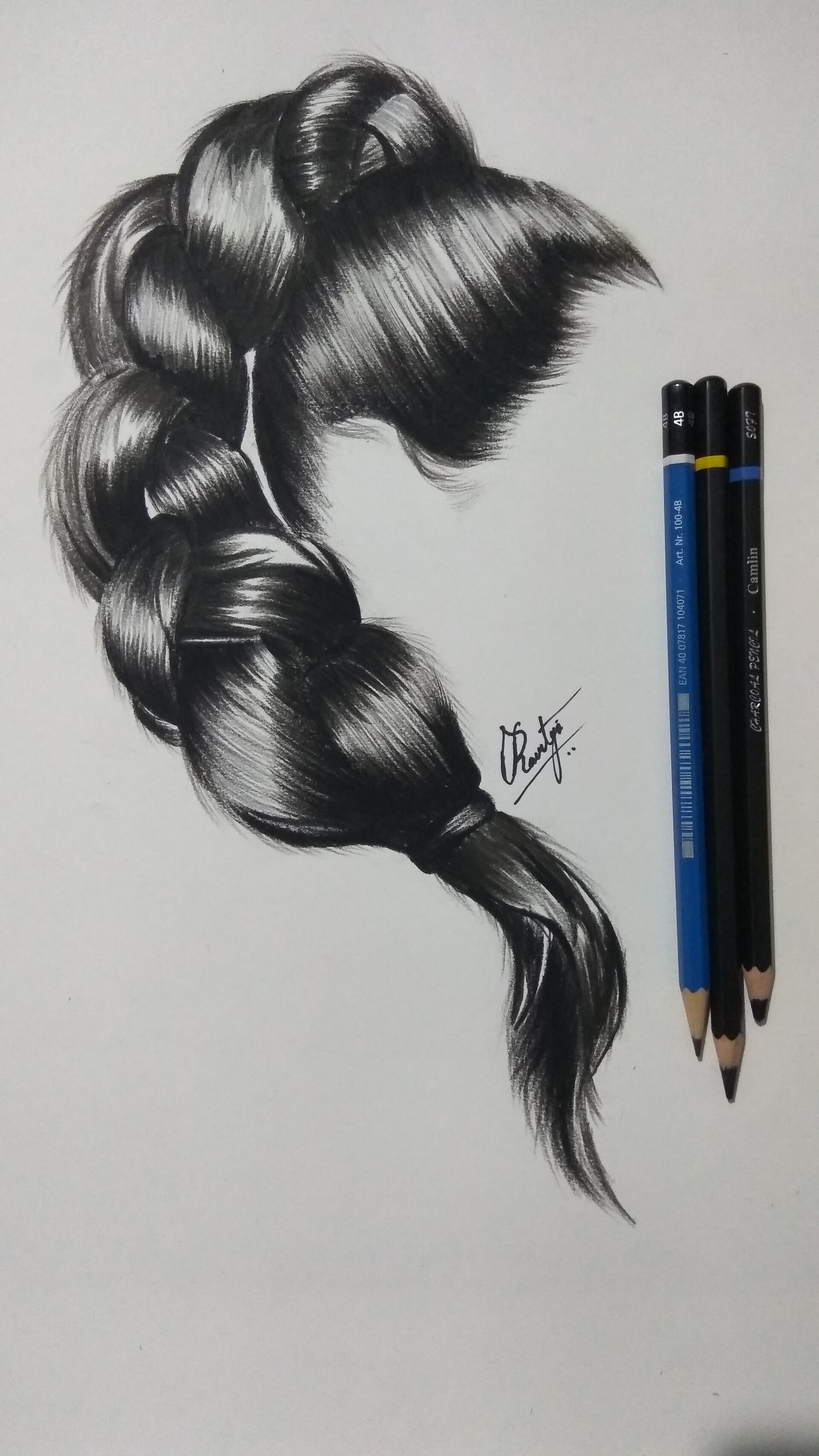 ArtStation - Girl Hair Drawing