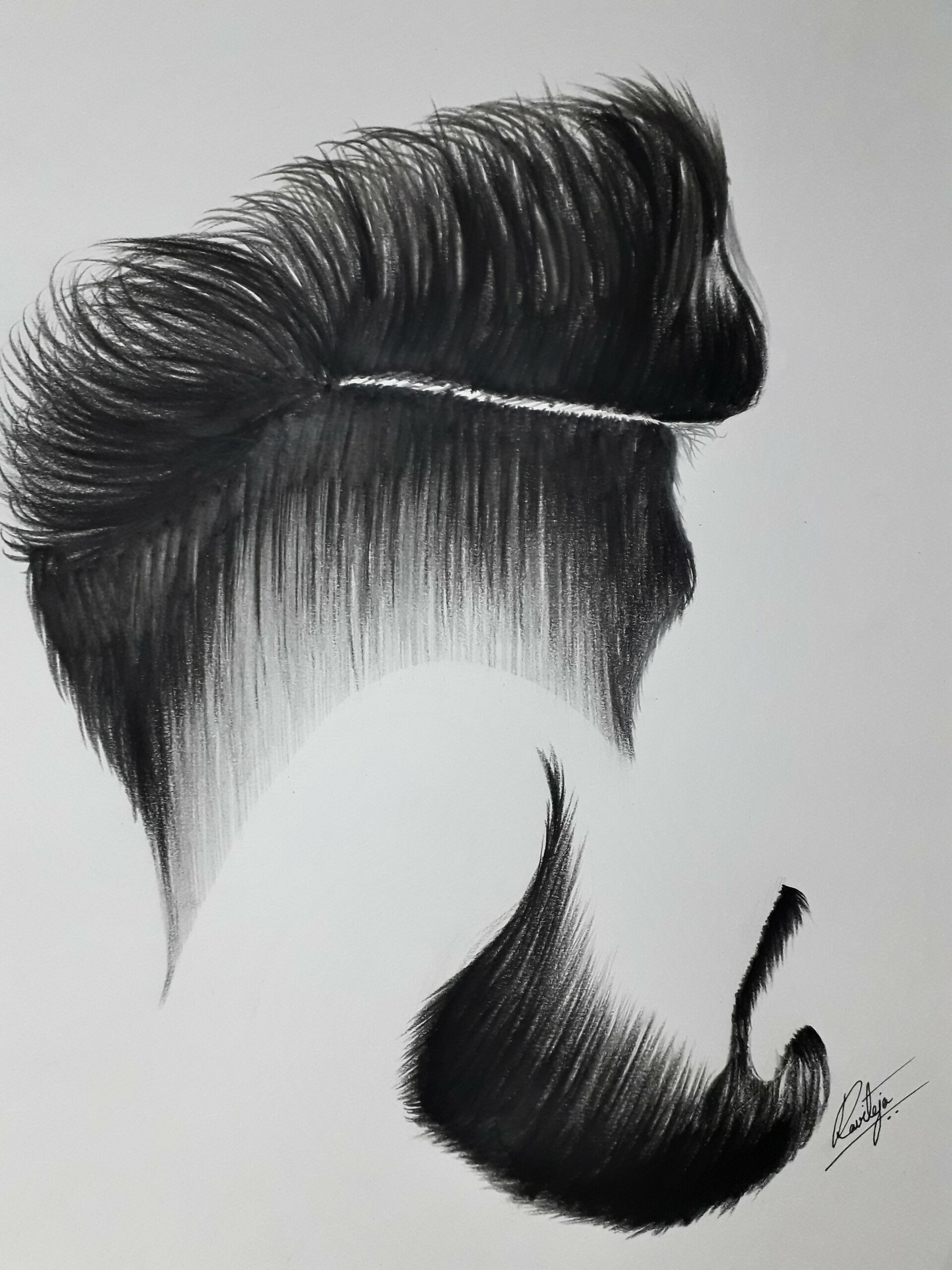 drawing mens hair