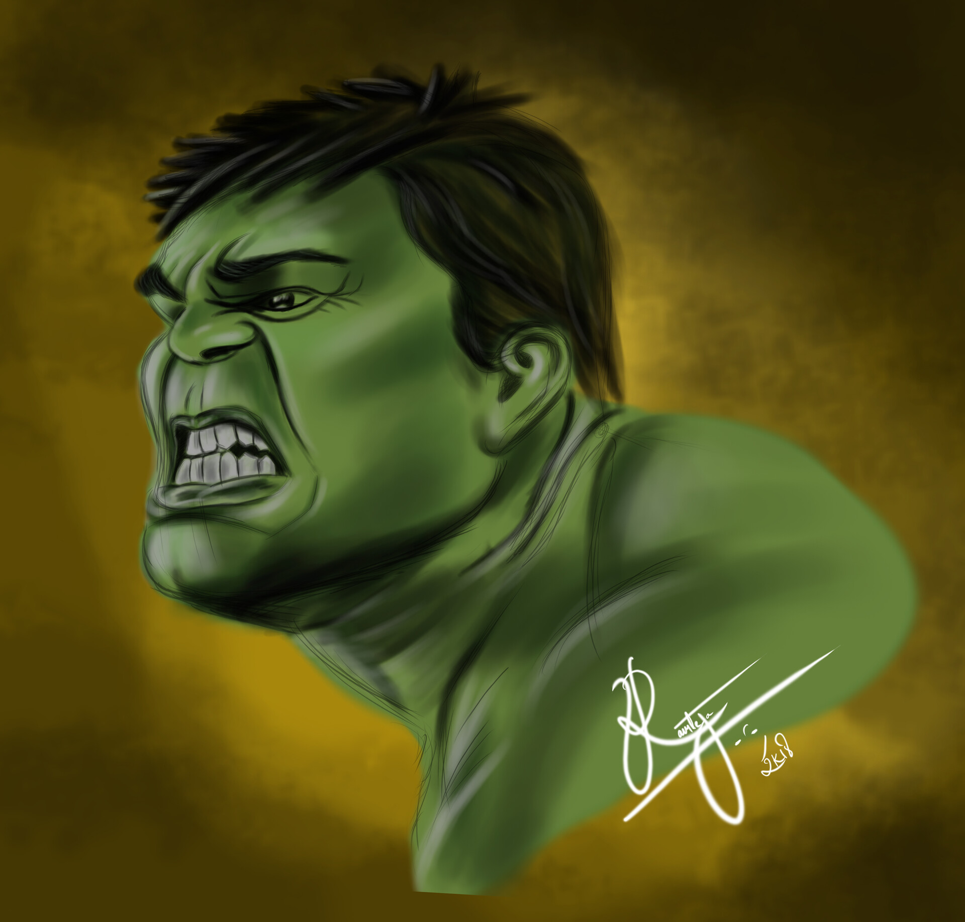 Ravi Teja The Incredible Hulk Digital Art