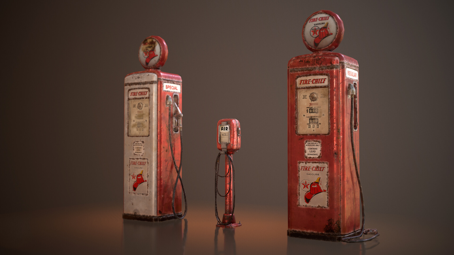 Artstation - Old Gas And Air Pumps