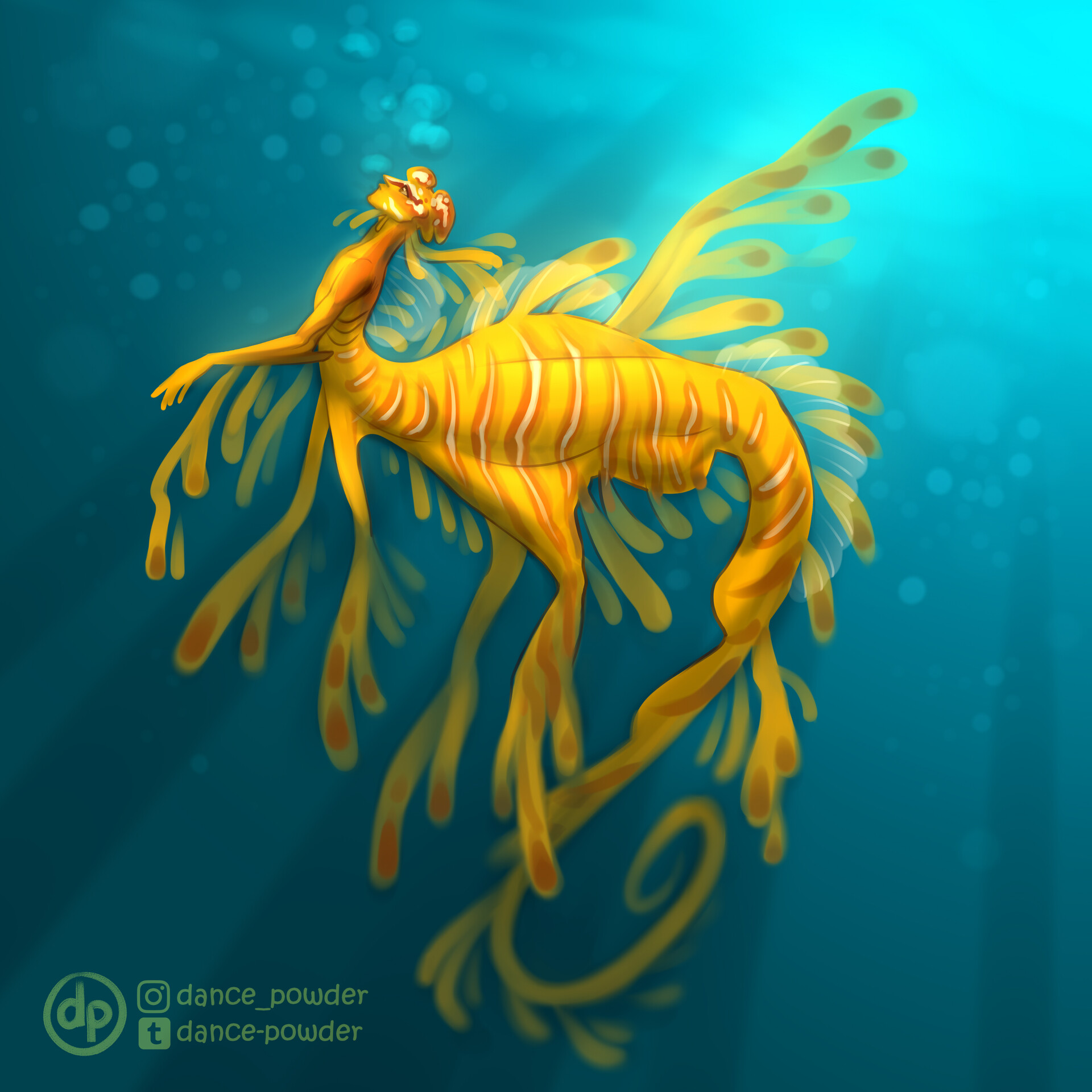 Artstation Mermay Day 30 Leafy Sea Dragon Dance Powder