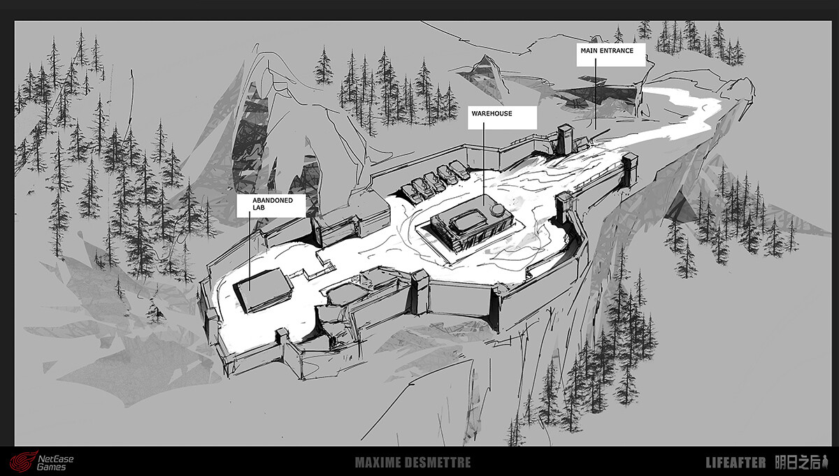 LifeAfter : Empire Base Lab - map (2016)
A quick sketch of the general map of the camp.