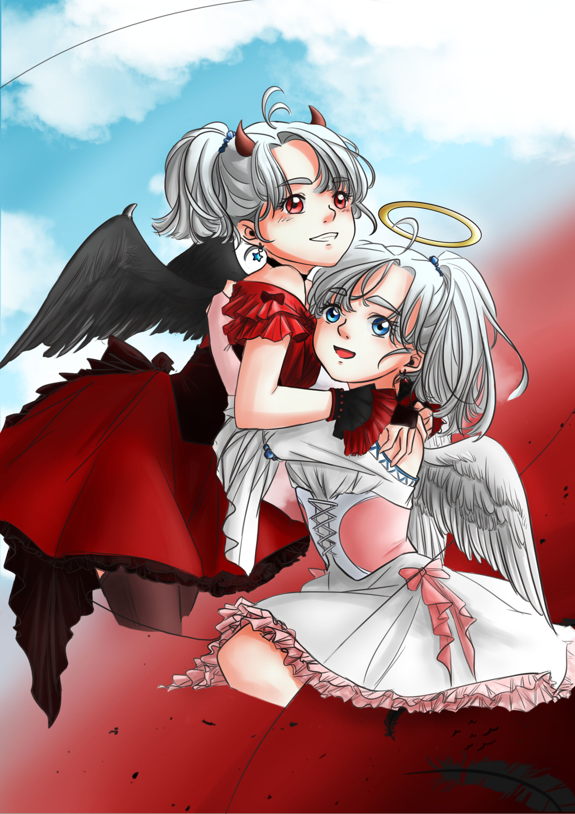 Angel and Demon Anime Wallpapers - Top Free Angel and Demon Anime  Backgrounds - WallpaperAccess