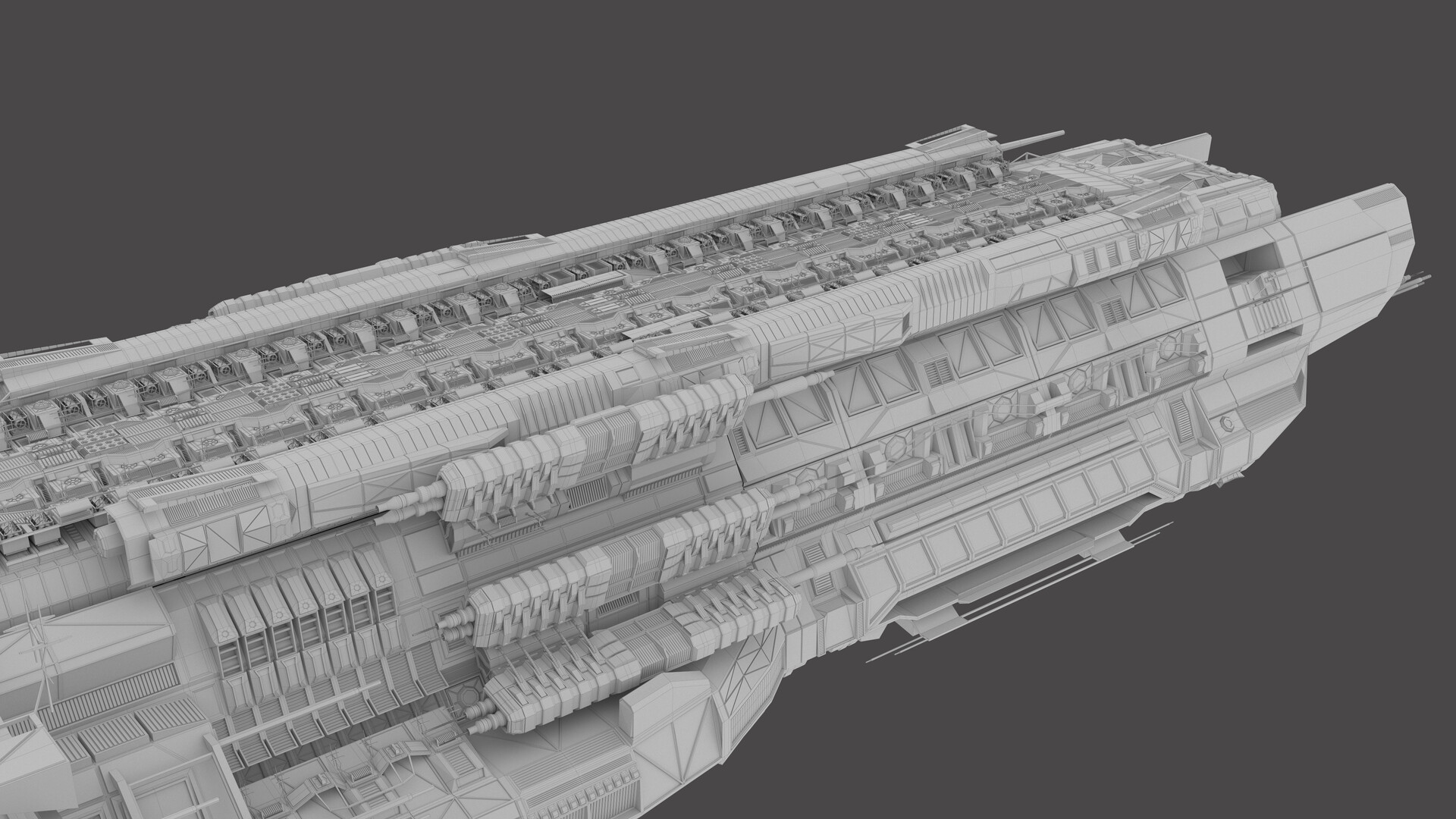 Artstation Spaceship 3d Model Masztakowski Krzysztof