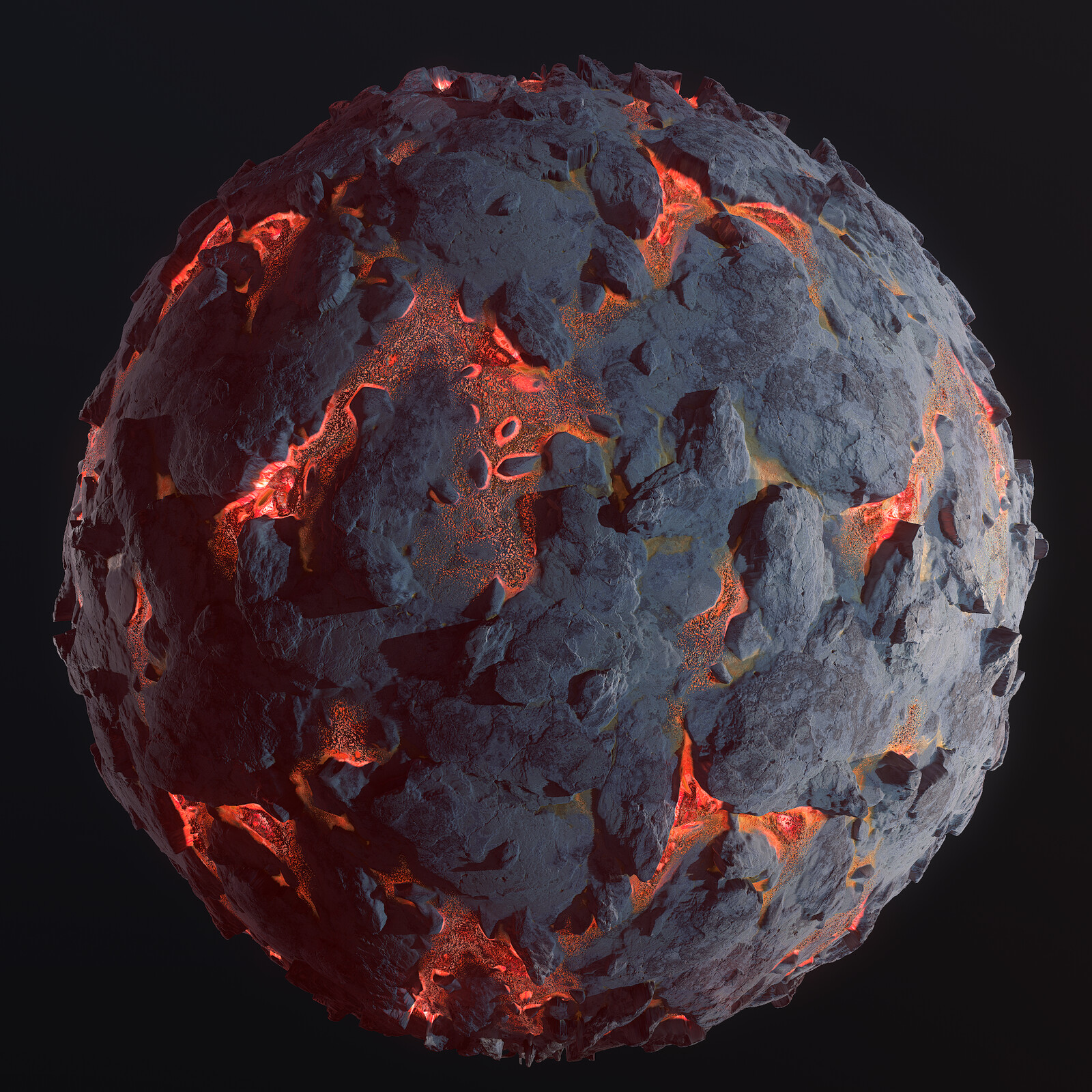 Volcano Ground Rock (Substance Designer Material Study)