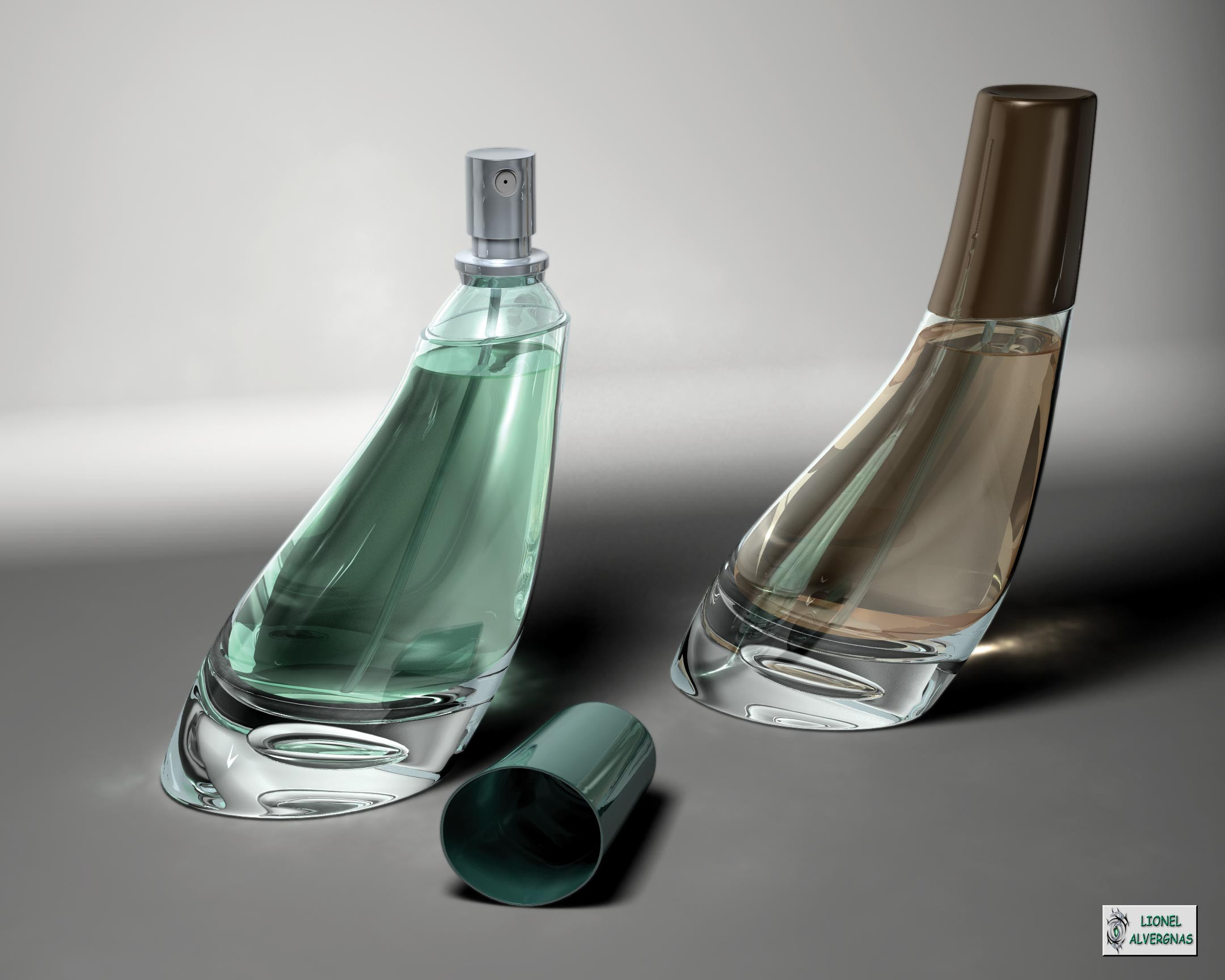 Another bottles of perfume in 3D...