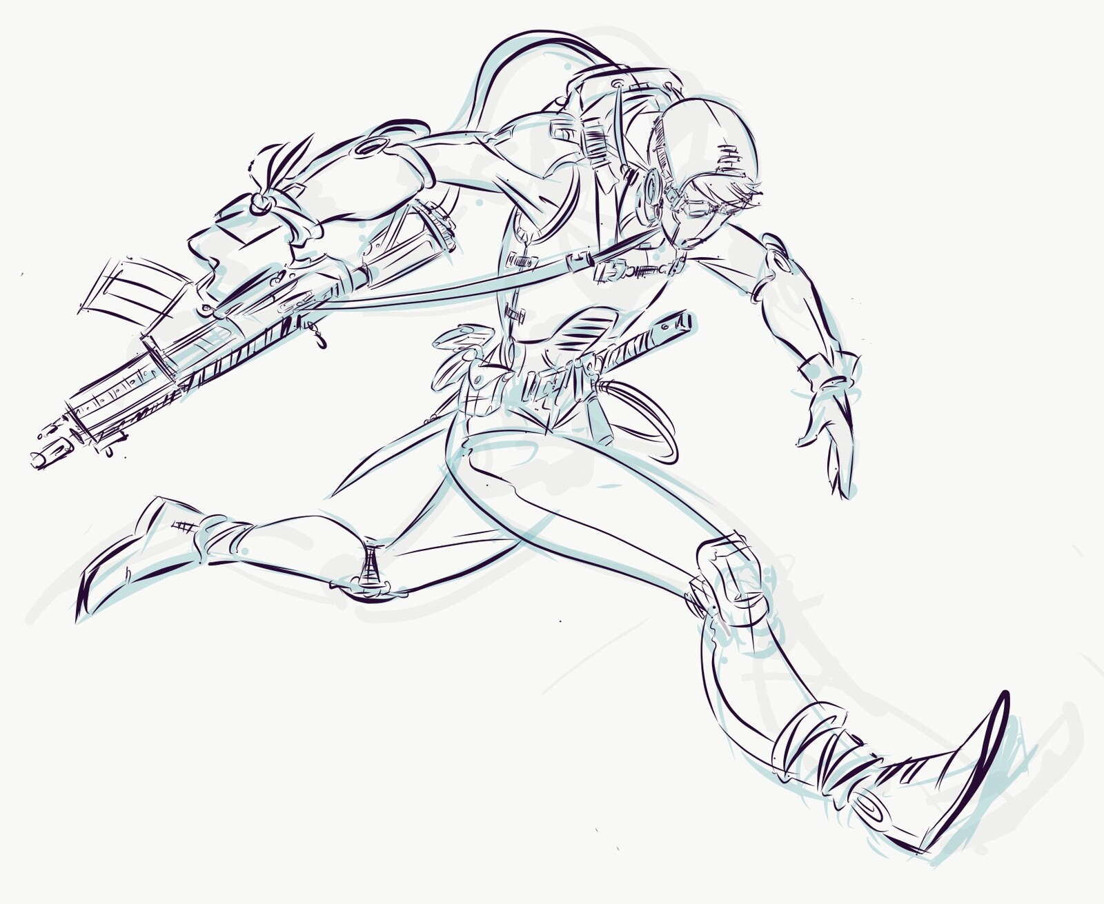 SciFi Soldier - Concept Sketch