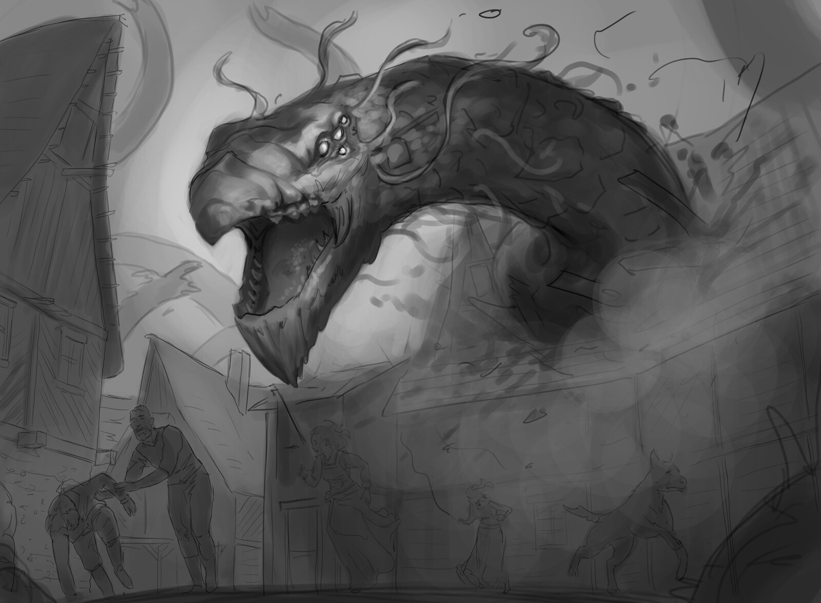 The Sketch that was chosen to continue with. 