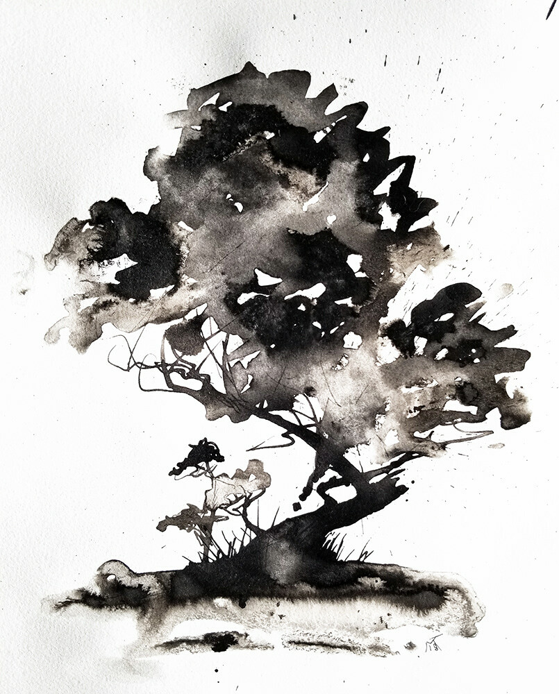 ArtStation - Trees - India Ink