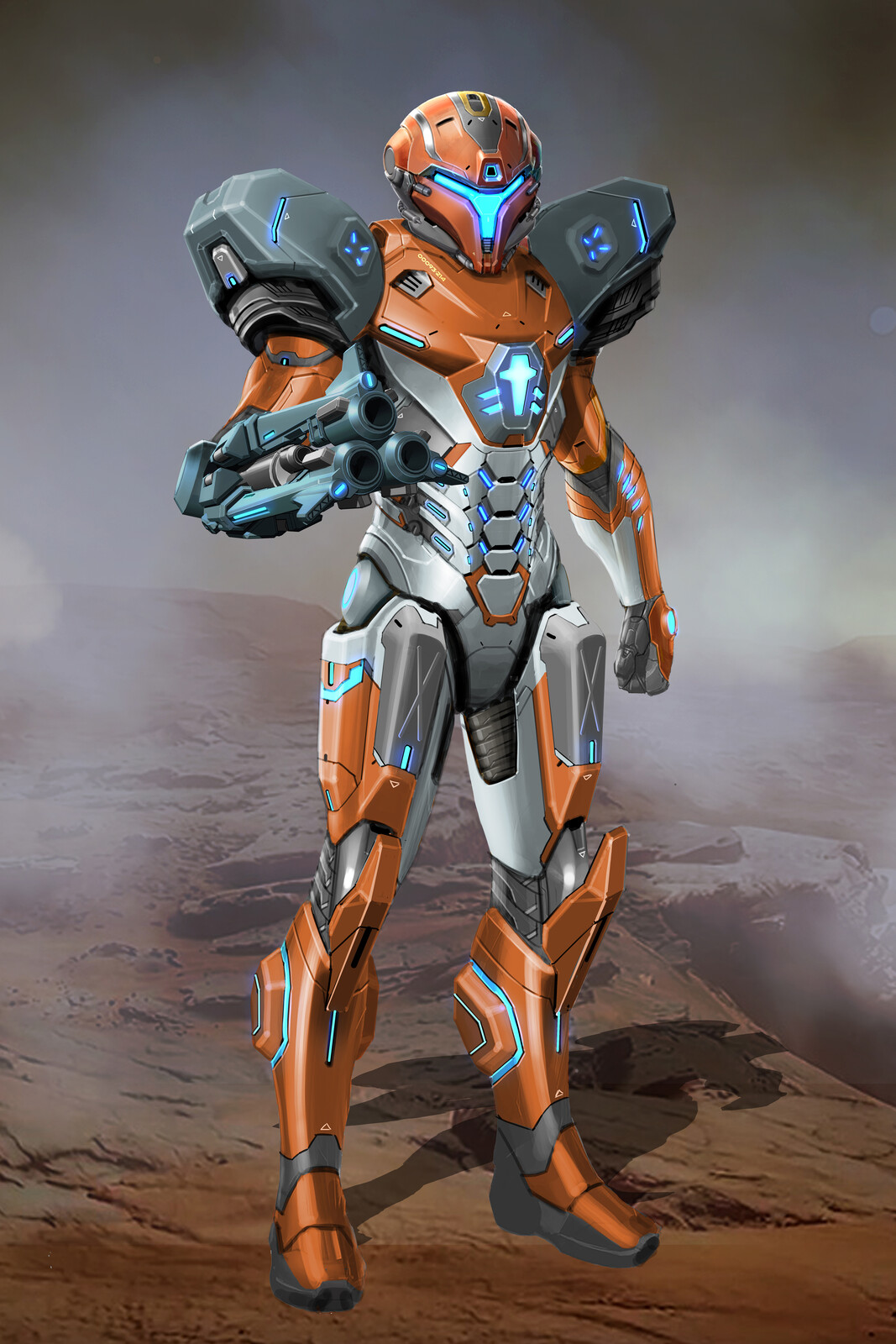 Redesign of Metroid Prime 3's PED suit. 