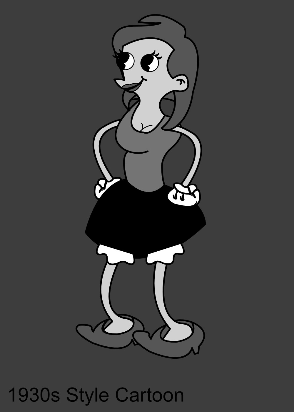 30s cartoon style